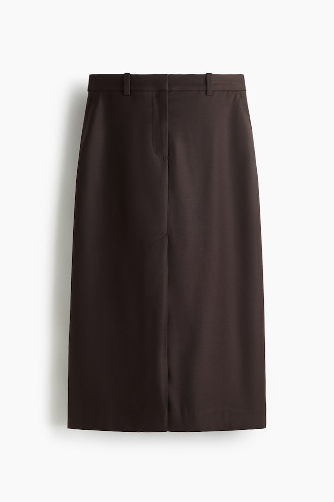 Tailored skirt - Dark brown - 1