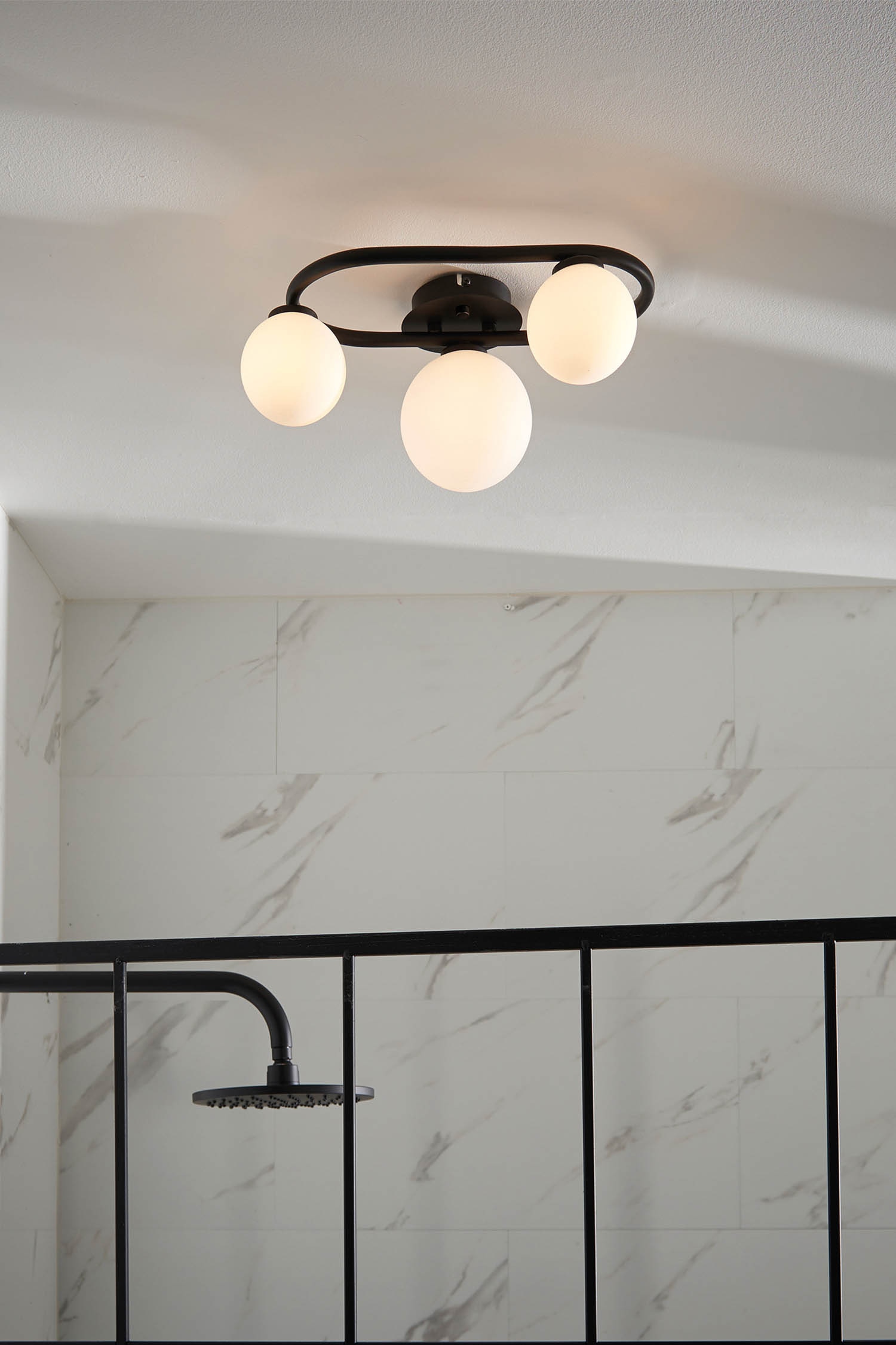 Bathroom 3 Ceiling Light - Black