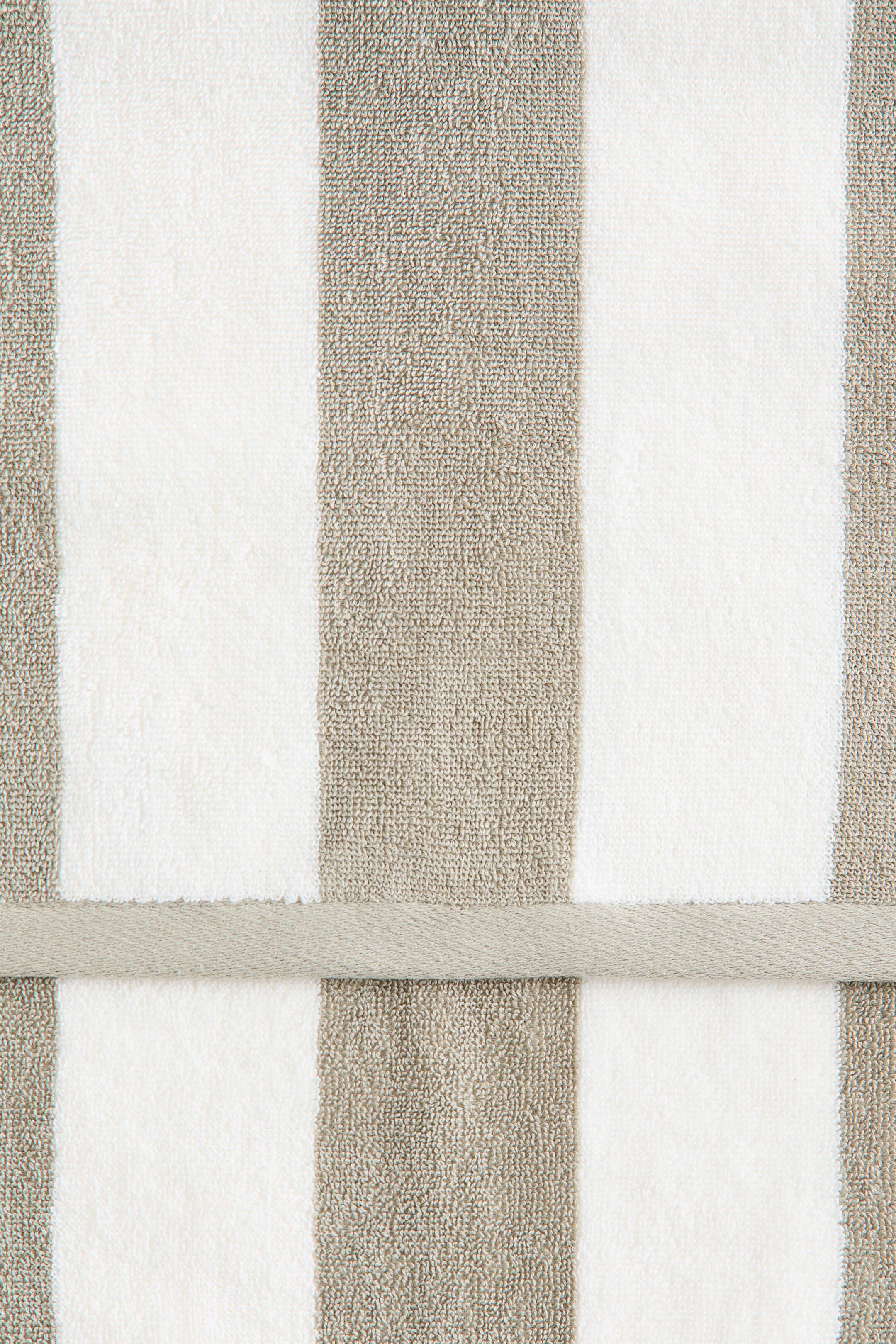 View larger image: Bath towel - Sage green/White striped - Home All | H&M IN 4