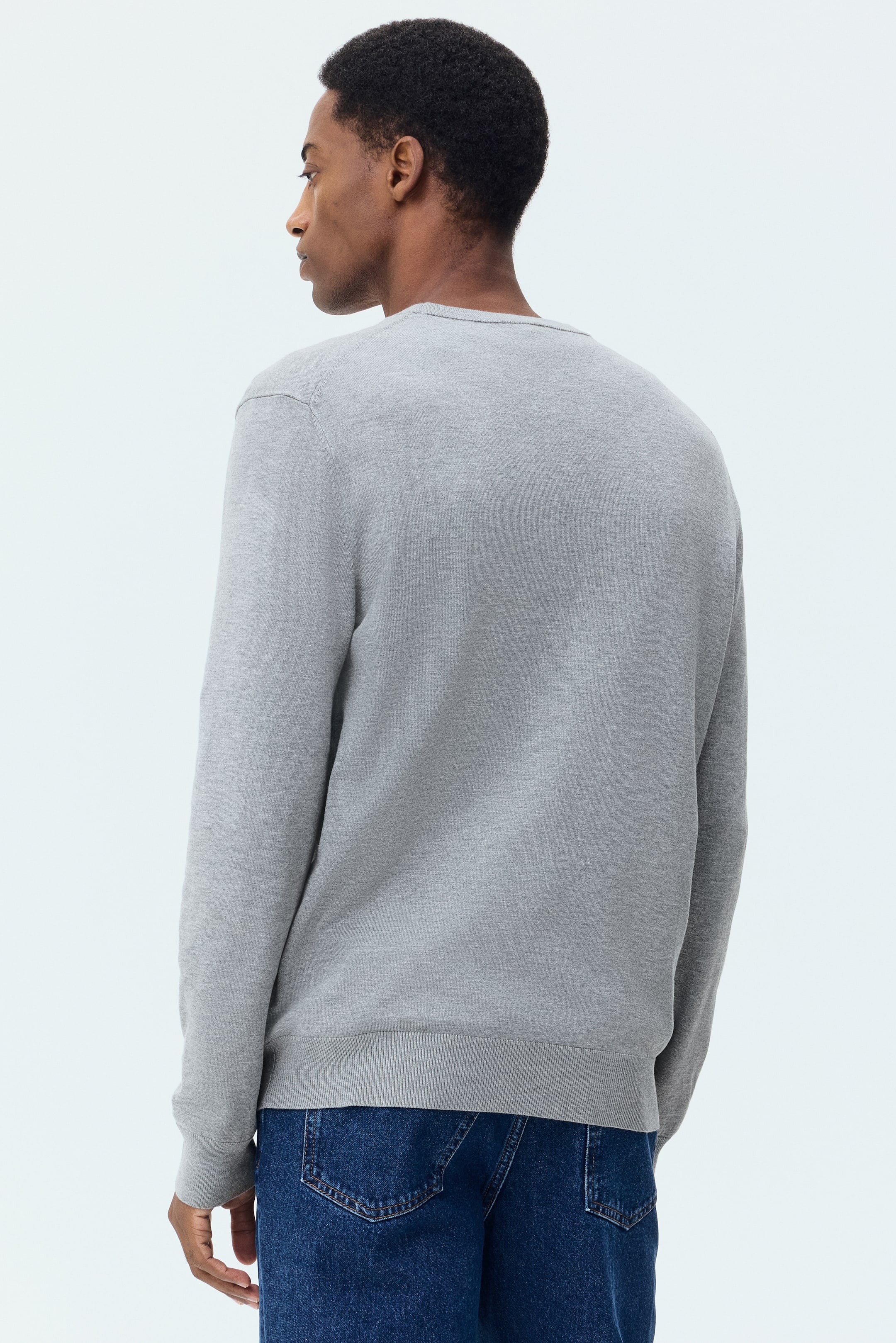 View larger image: Regular Fit Fine-knit jumper - Grey marl - Men | H&M HK 4