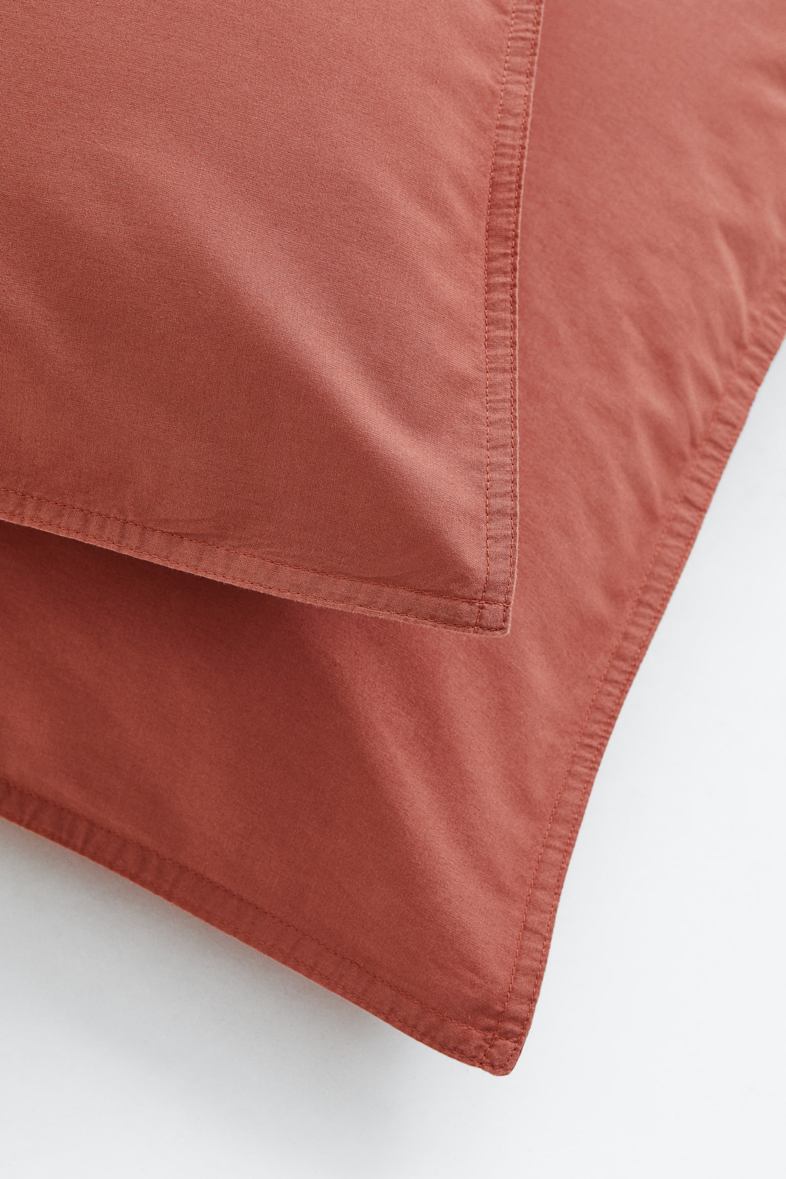 2-pack cotton pillowcases - Rust red/Dark turquoise/Yellow - 2