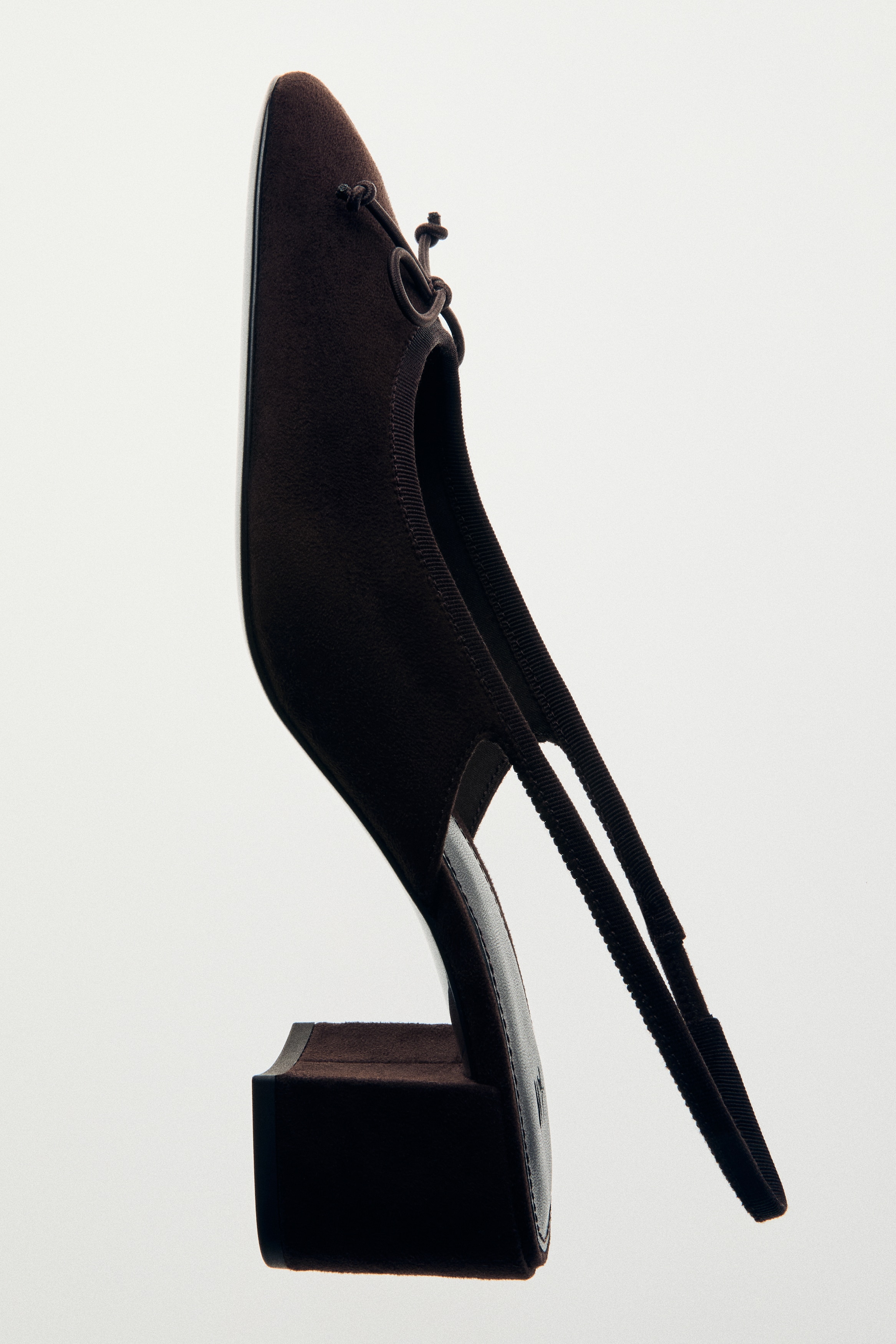 Tolppakorkoiset slingback-avokkaat - Tummanruskea