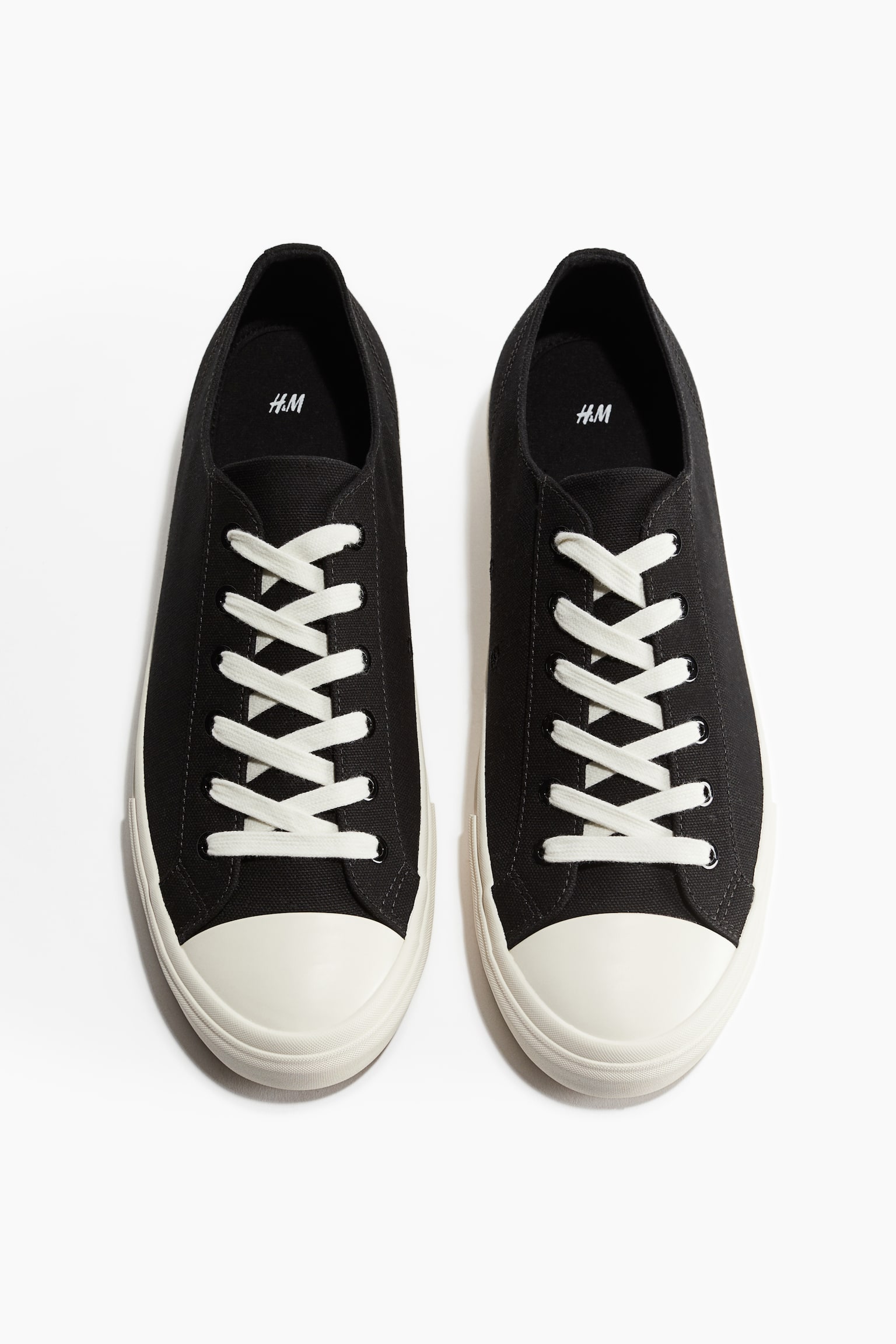 Canvas Sneakers - Black/White - 3