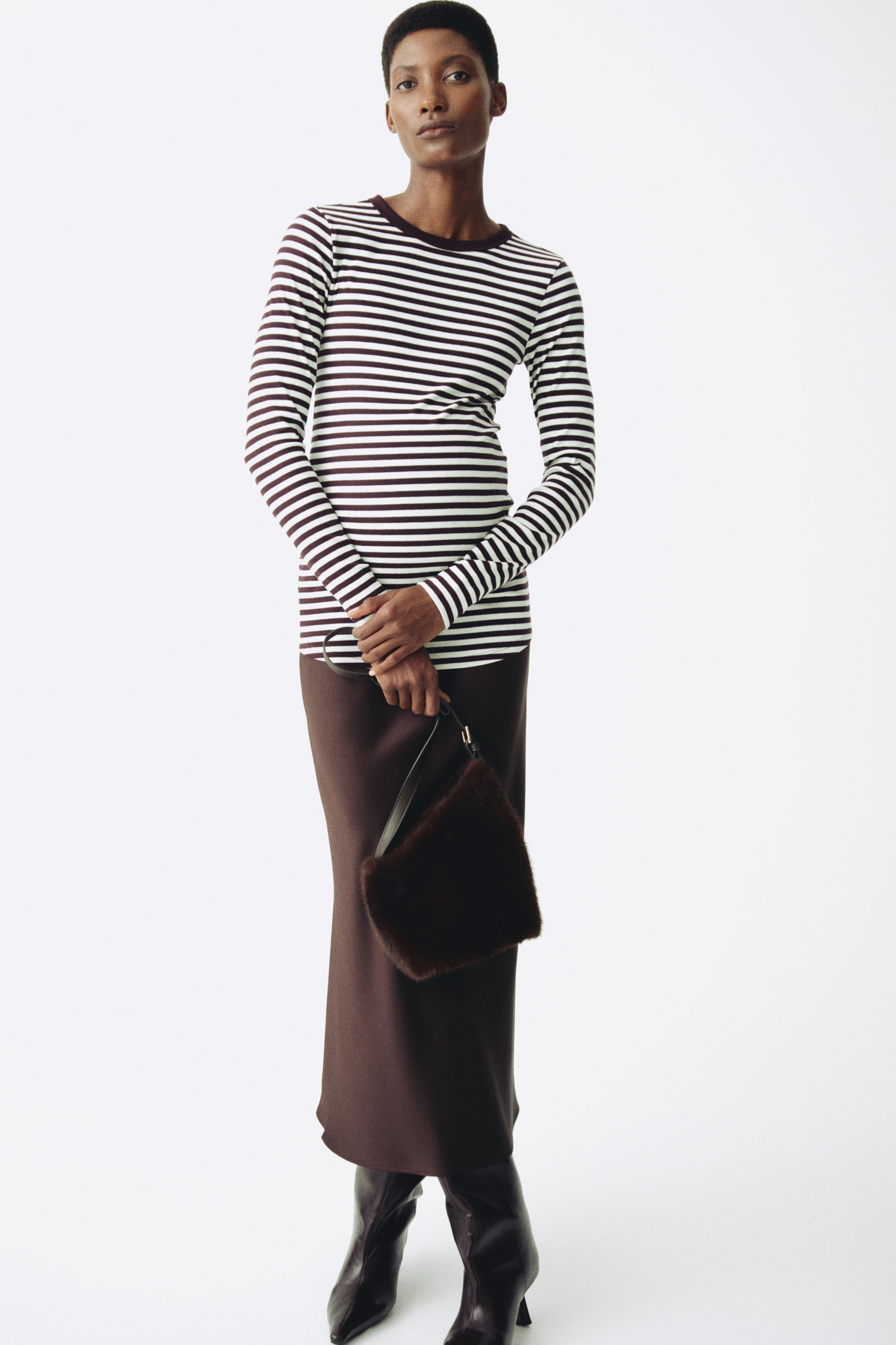 MAMA Ribbed Jersey Top