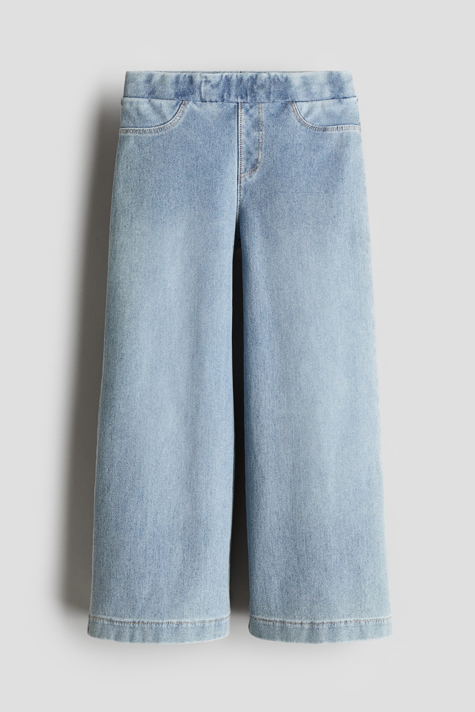 Wide denim-look trousers - Light denim blue/Dark grey/Cats/Dark denim blue/Light blue/Hearts/Dark denim blue/Black/Dark grey - 1