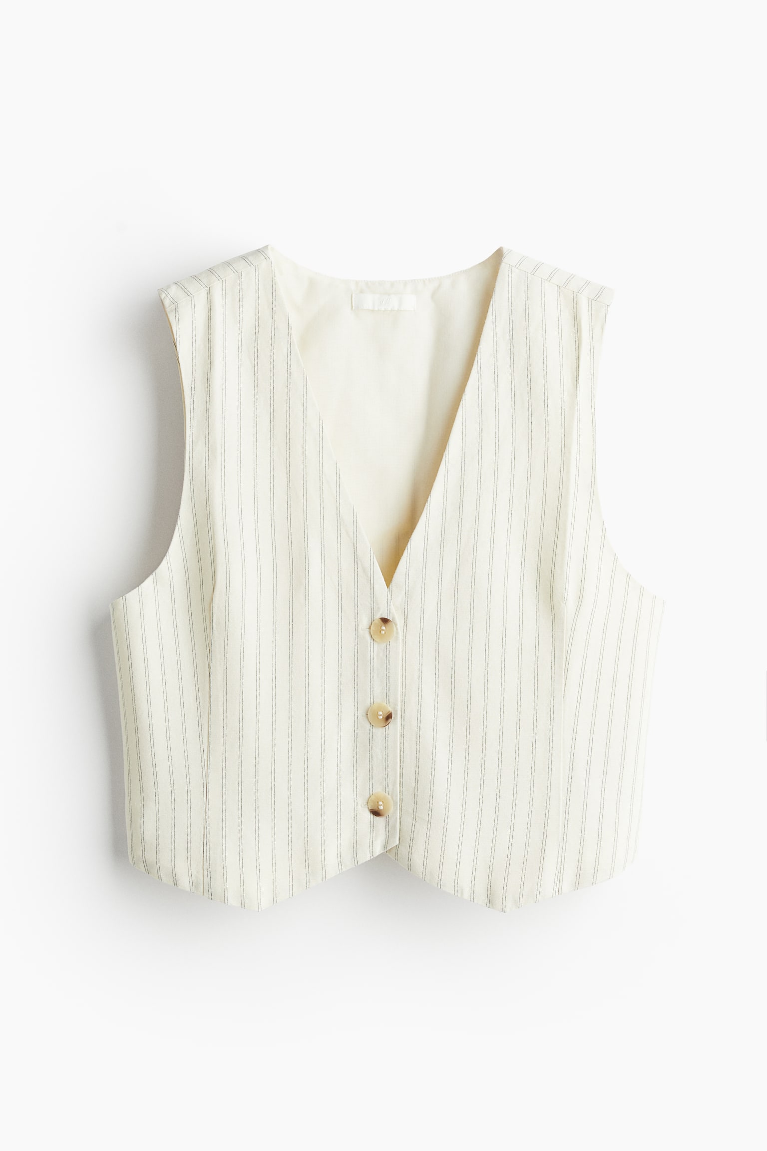 Suit Waistcoat - Cream/Pinstripe/White - 2