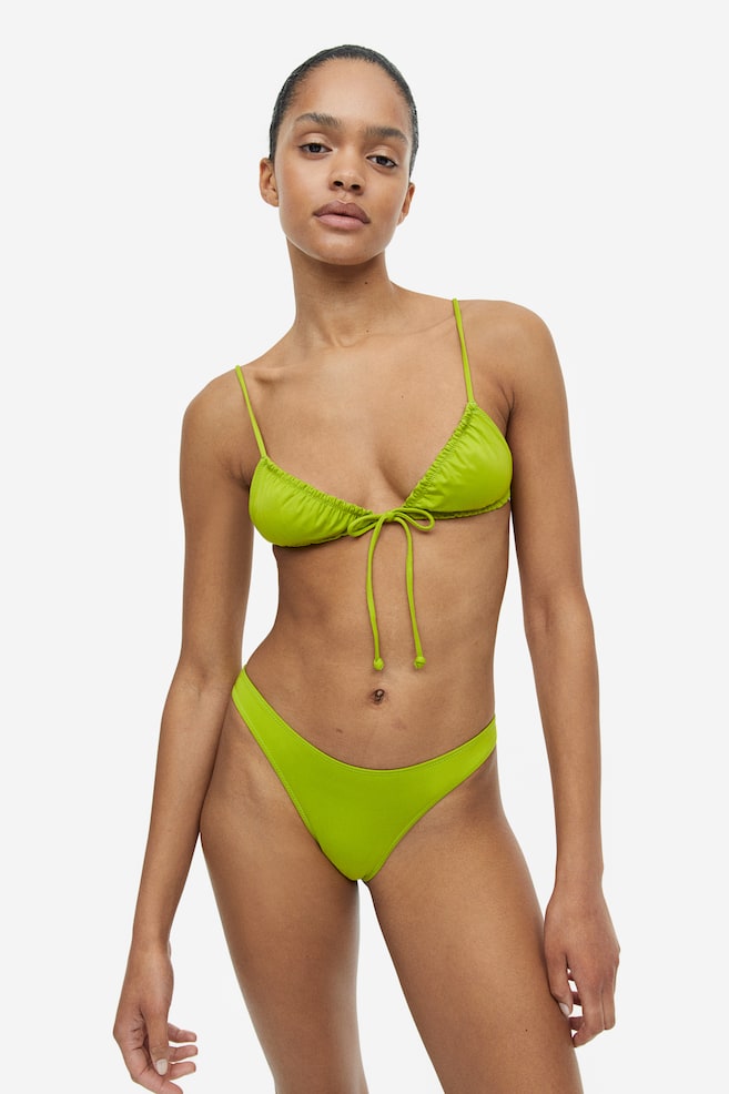 Top bikini a triangolo - Verde lime/Viola/fiori/Nero/Ciliegia - 1