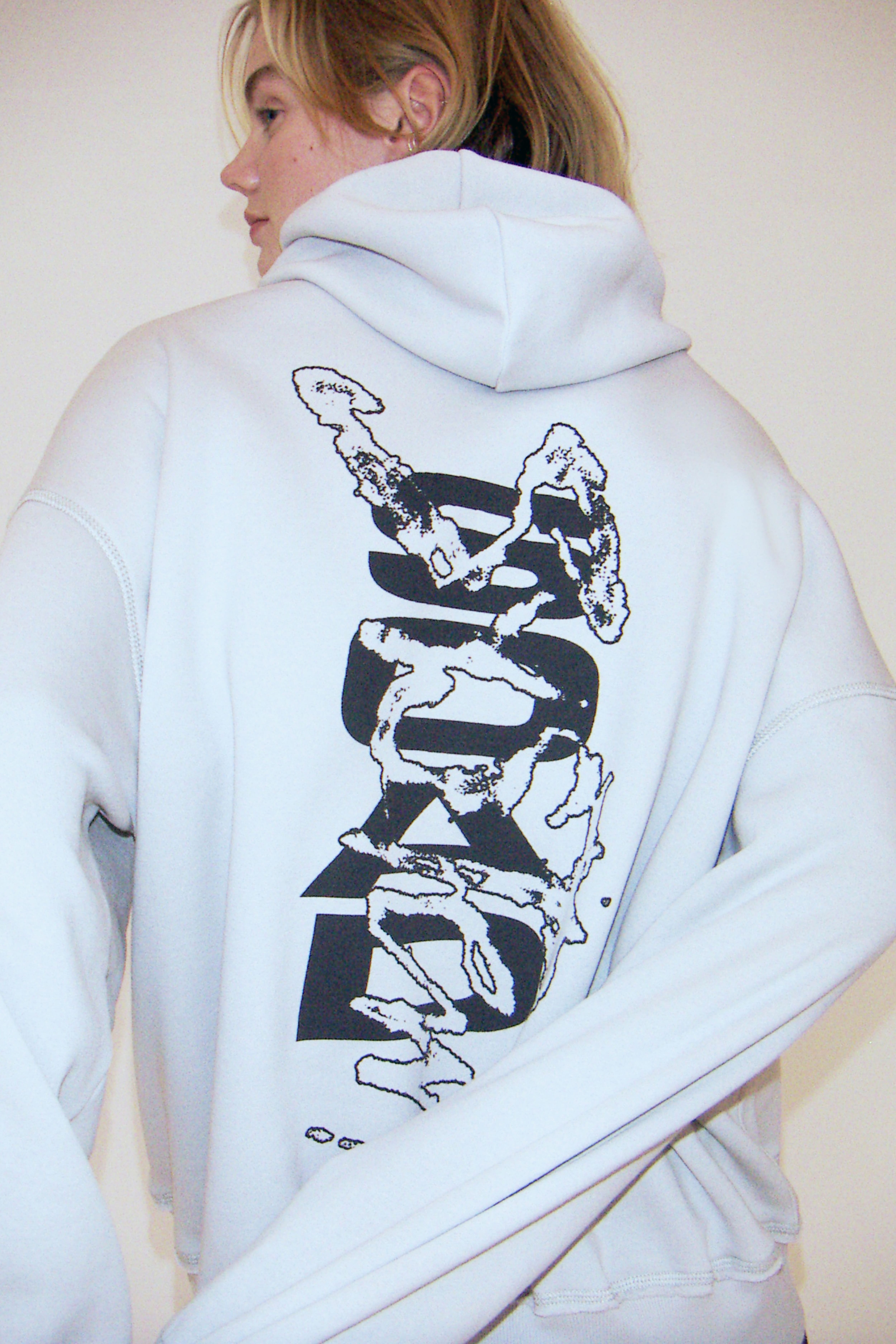 Oversized Printed Hoodie White Nirvana Ladies H M CA