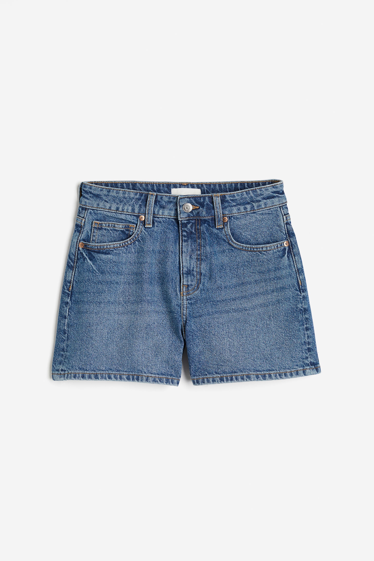 Regular Denim shorts - Denim blue/Light denim blue/White/Black/Washed out - 2