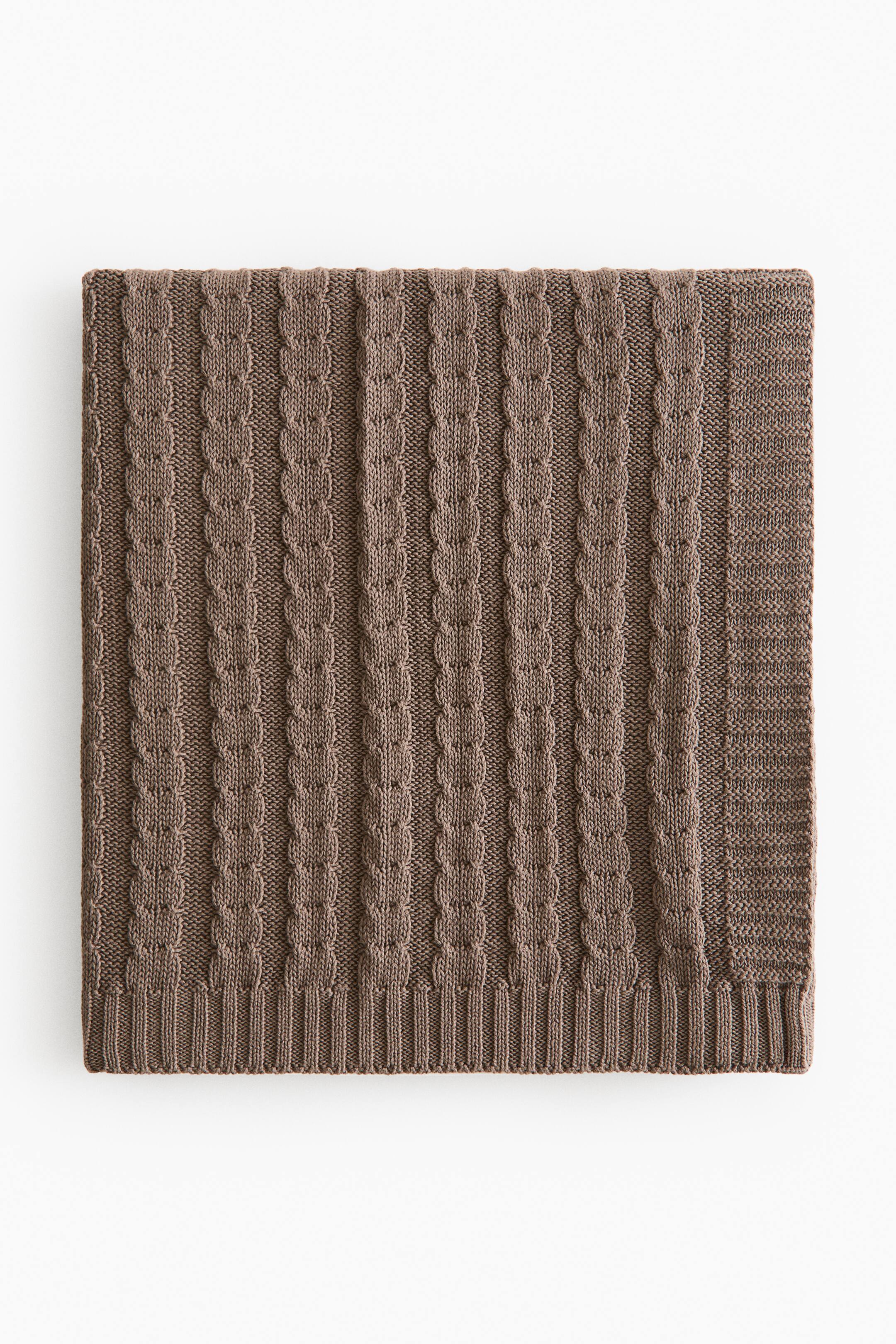 View larger image: Cable-knit baby blanket - Dark mole - Home All | H&M IN 1