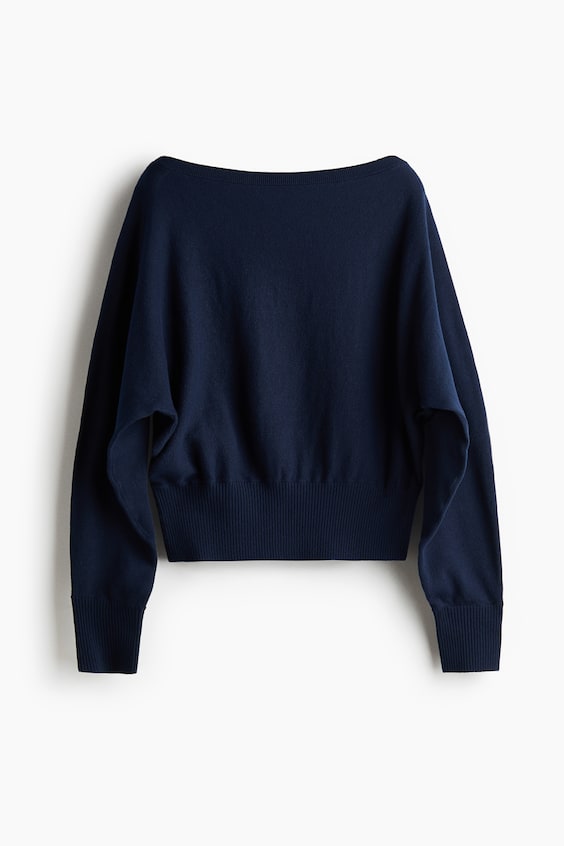 Женские свитеры H&M Batwing-Sleeved Fine-Knit Sweater
