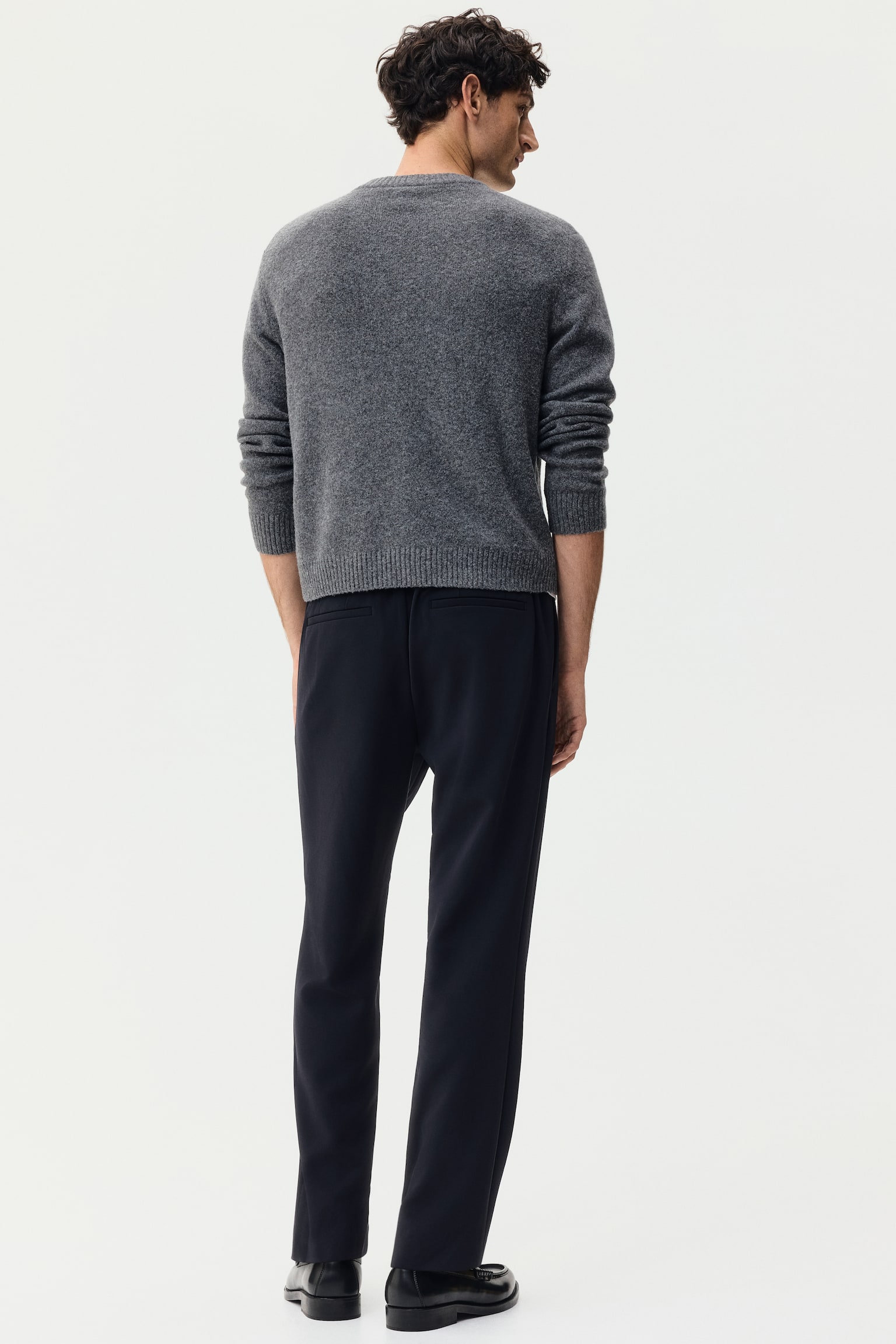 Slim Fit Tailored trousers - Navy blue/Black - 3