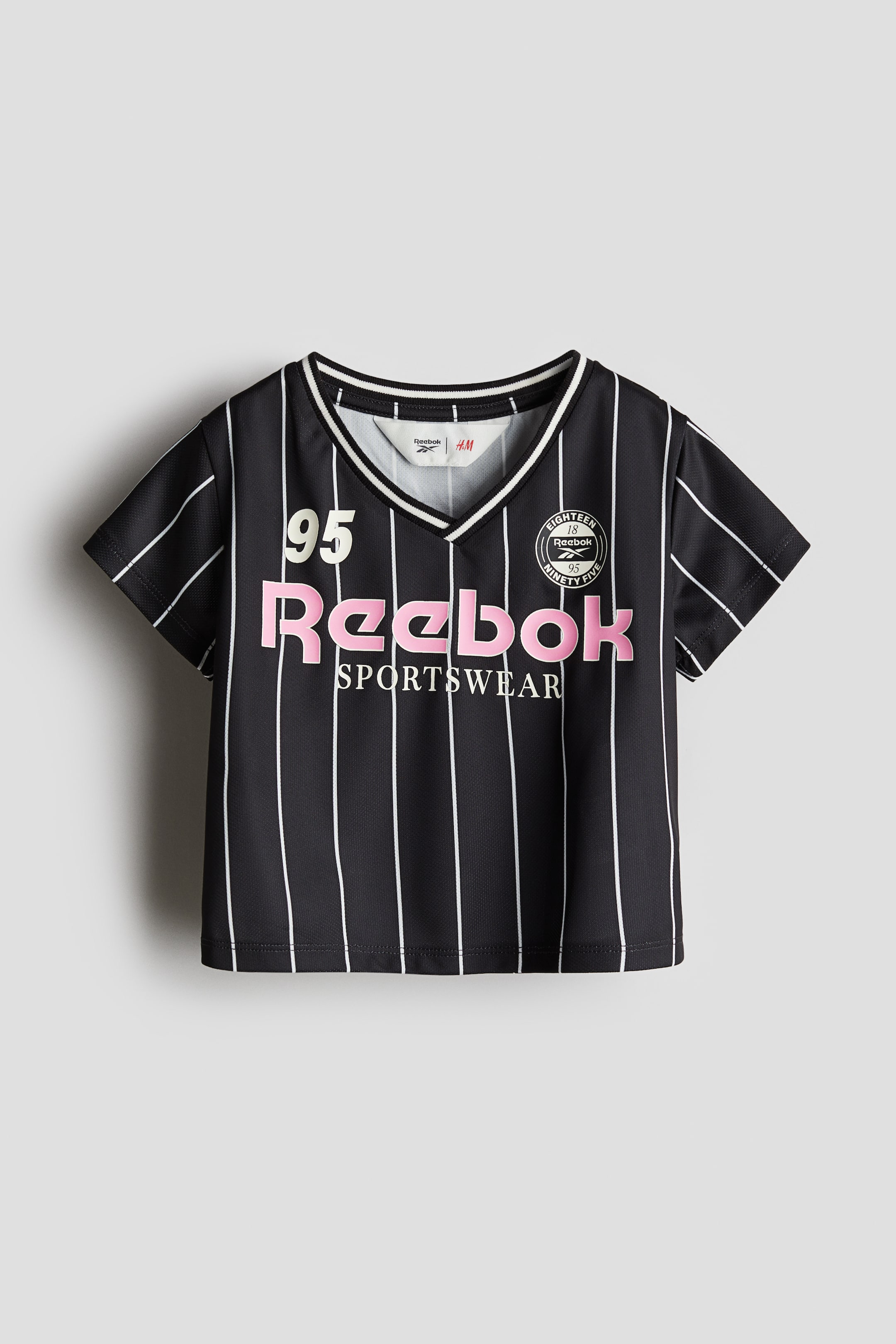 Printed football shirt - Black/Reebok - Kids | H&M GB 4