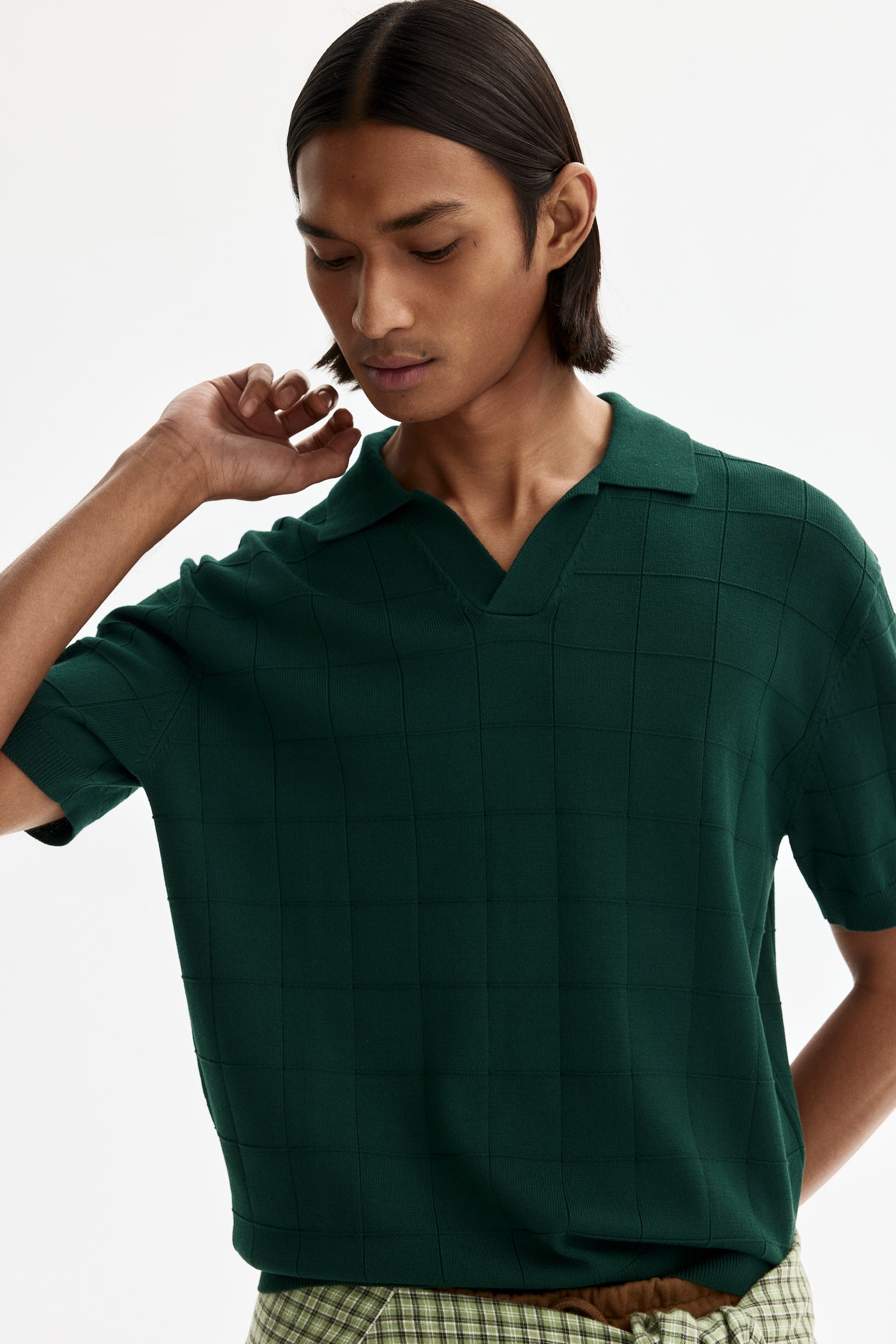 Regular Fit Polo shirt - Dark green/Cream - 3