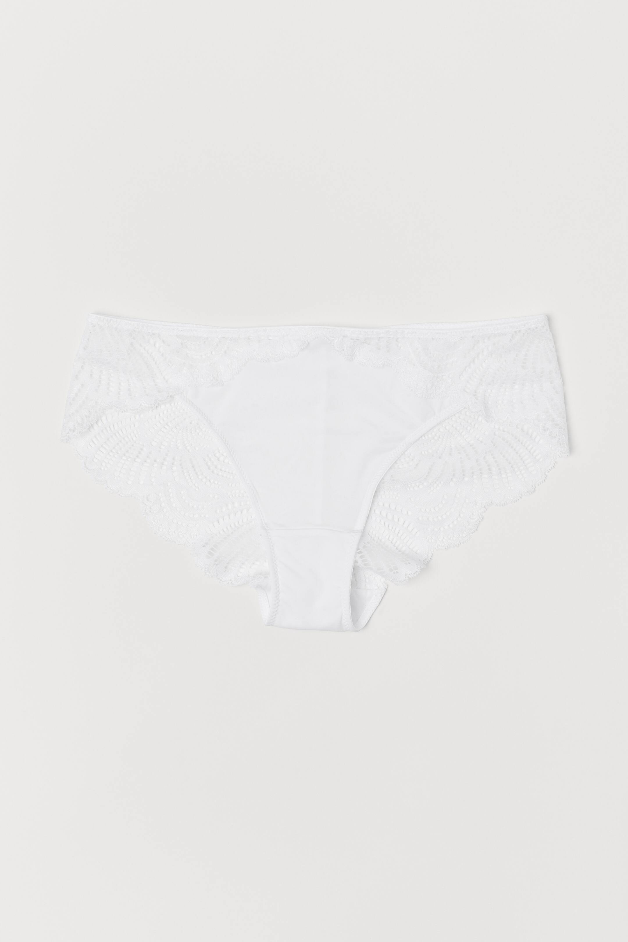 View larger image: Microfibre/lace bikini briefs - White - Ladies | H&M 1