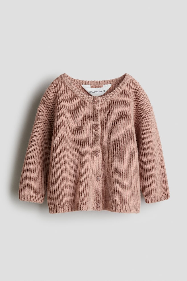 Cardigan in misto lana - Beige - 1