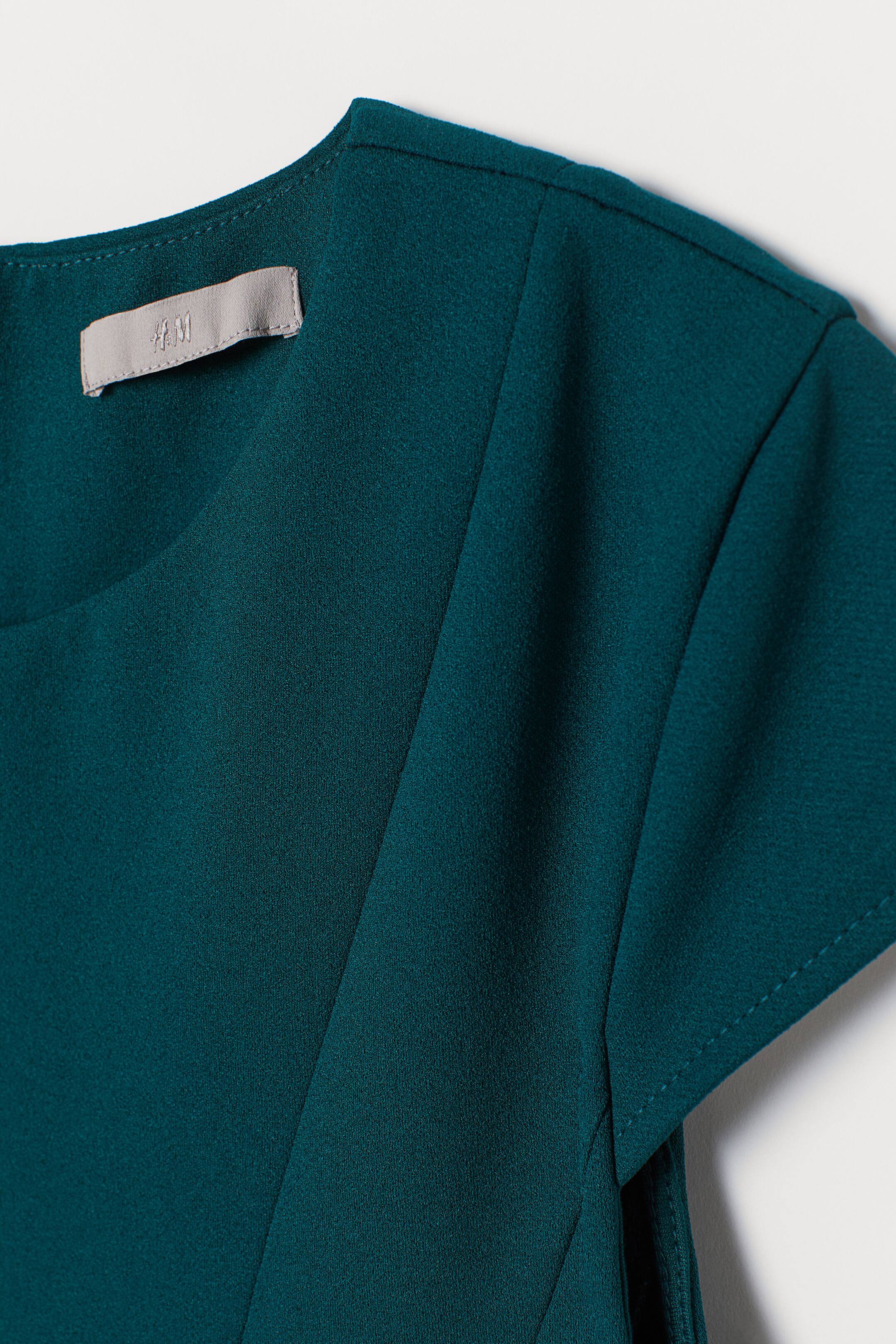 Grotere afbeelding bekijken: Knielange jurk - Donkergroen - DAMES | H&M BE 2