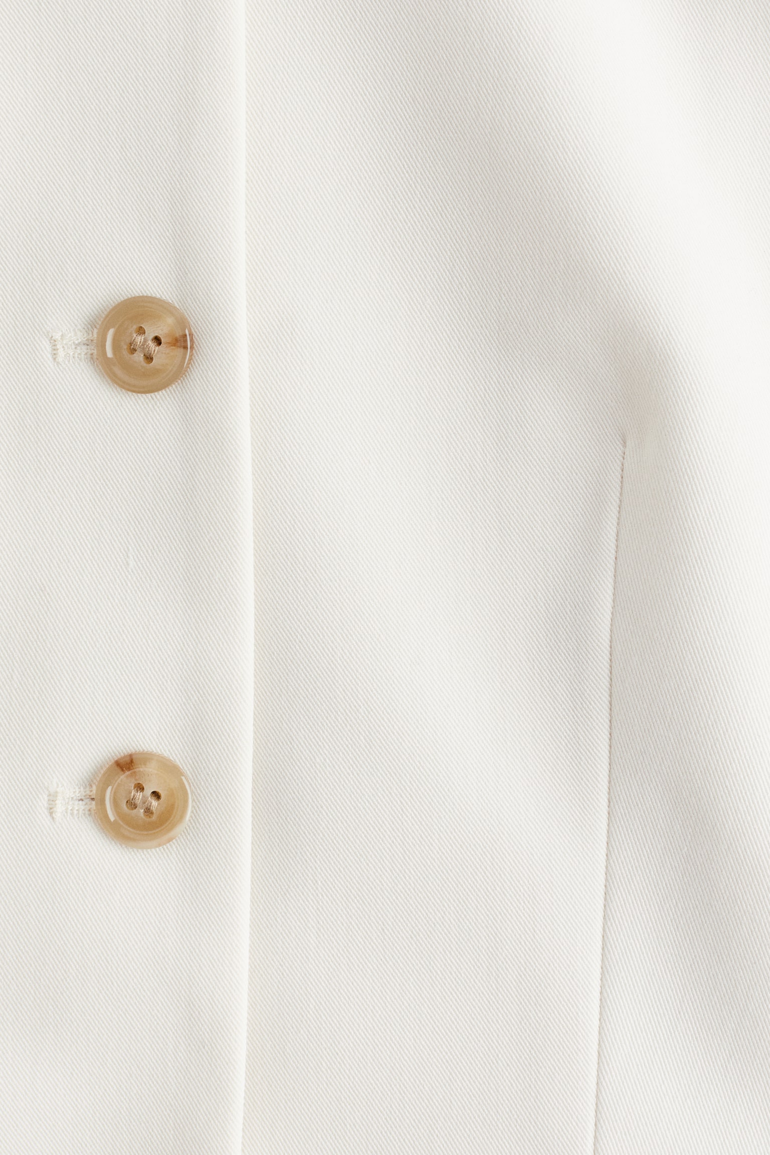 V-neck peplum waistcoat - Cremefarben/Hellbeige/Schwarz