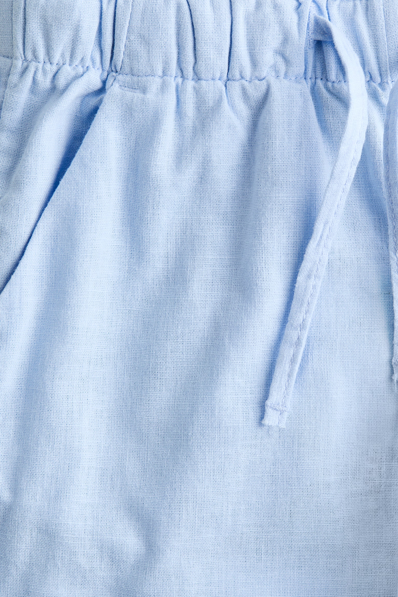 Pantaloni in misto lino con coulisse - Azzurro/Beige chiaro/Rosa chiaro/Bianco - 4