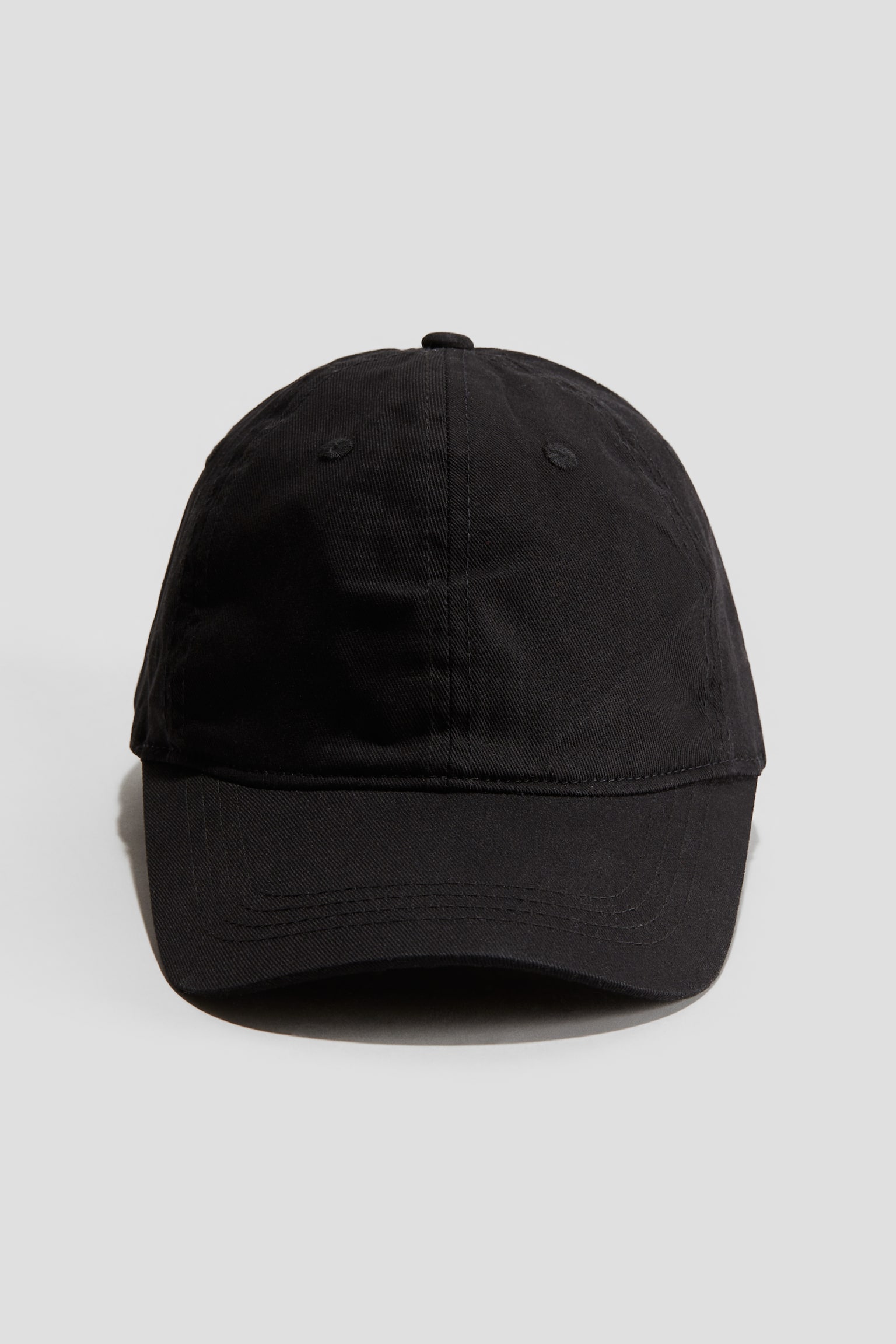 Cotton twill cap - Black - 1