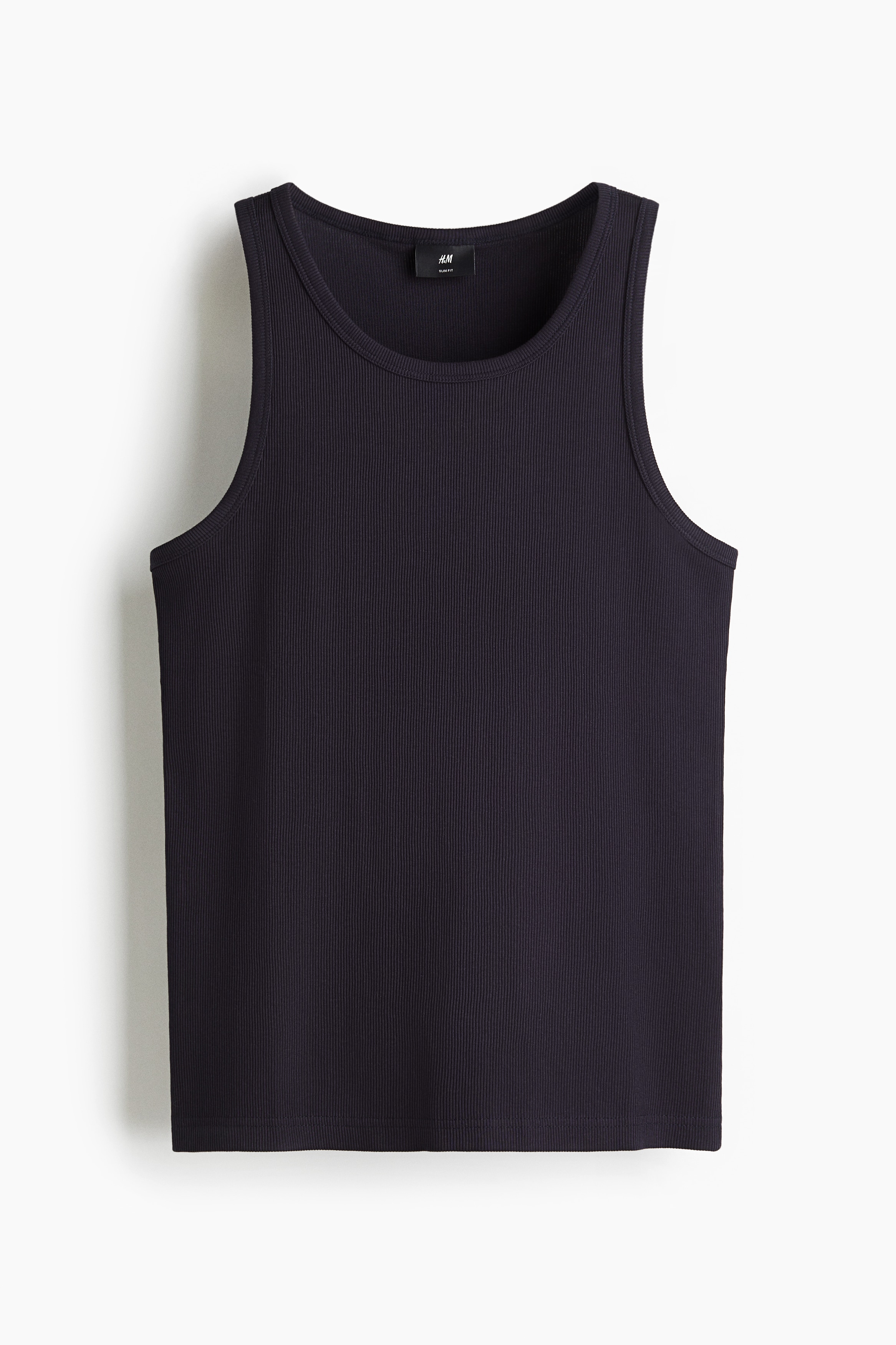 Slim Fit Ribanalı Kolsuz Üst - Lacivert/Beyaz/Açık mavi/Gri kırçıllı