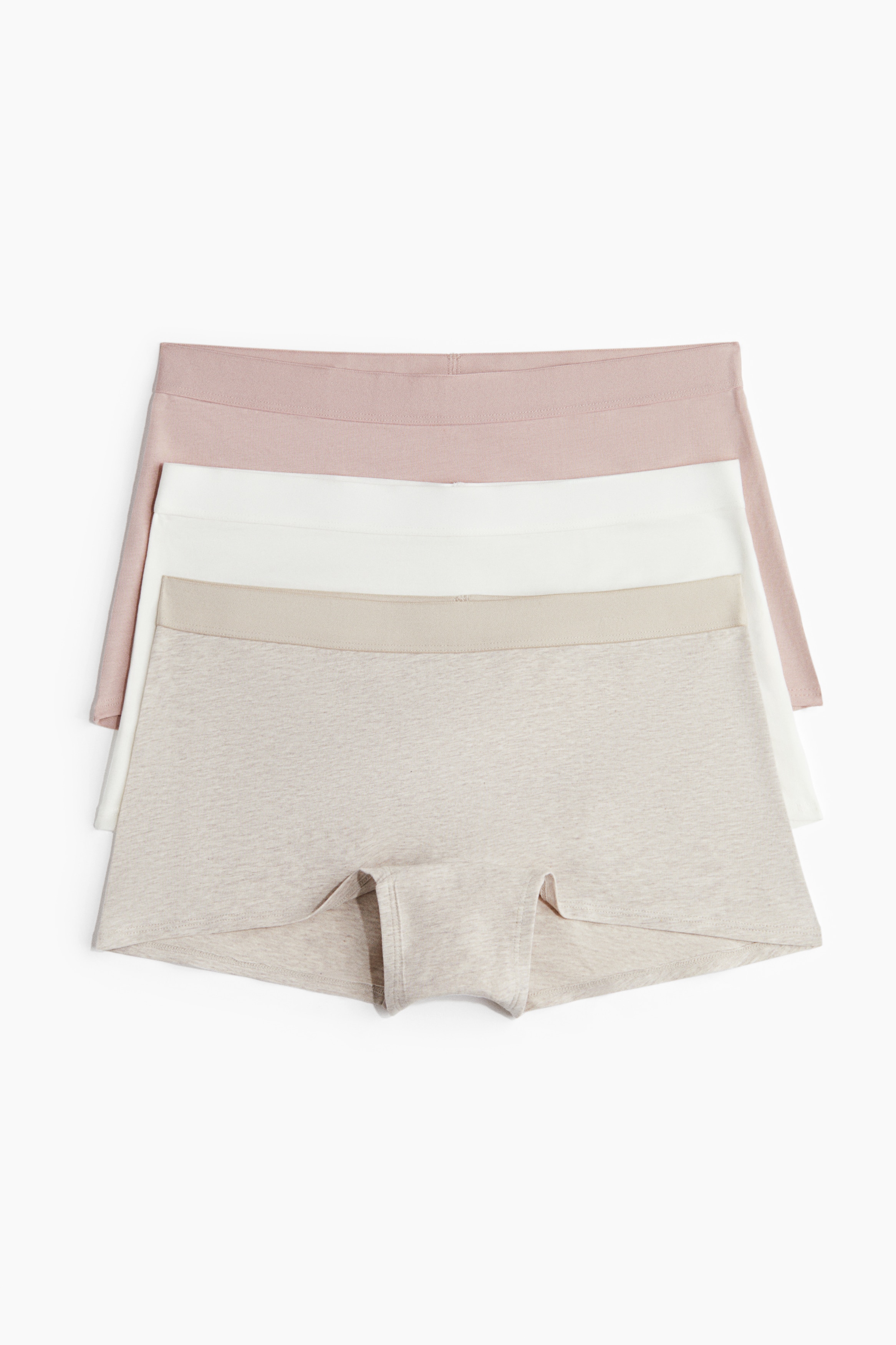 Boxer in cotone 3 pezzi - Beige mélange/bianco/rosa/Nero/Beige chiaro/talpa mélange/Grigio chiaro mélange/nero/Grigio chiaro/rosa cipria/Verde-grigio/grigio mélange