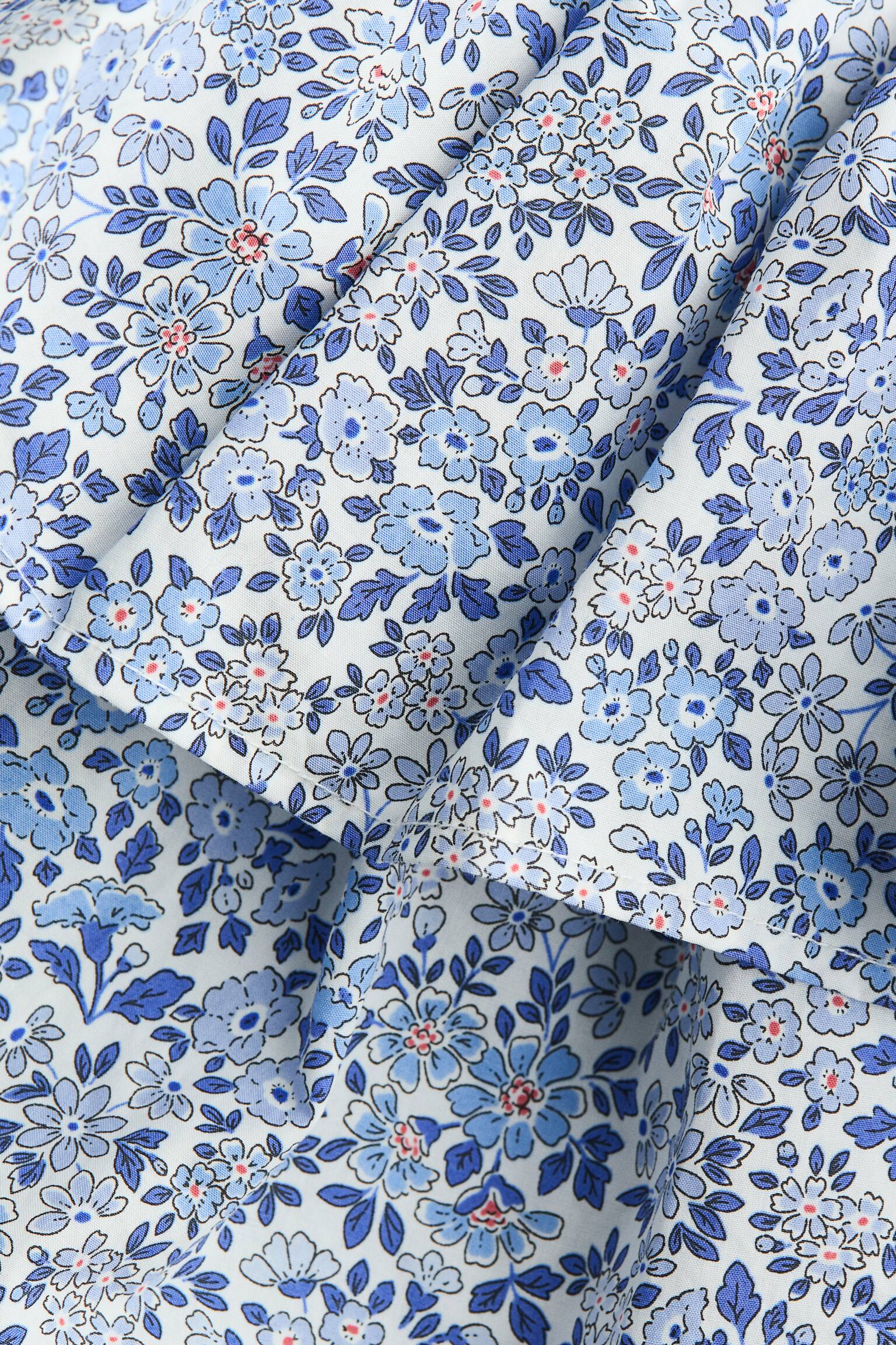 Printed cotton skirt - Blue/Floral - 2