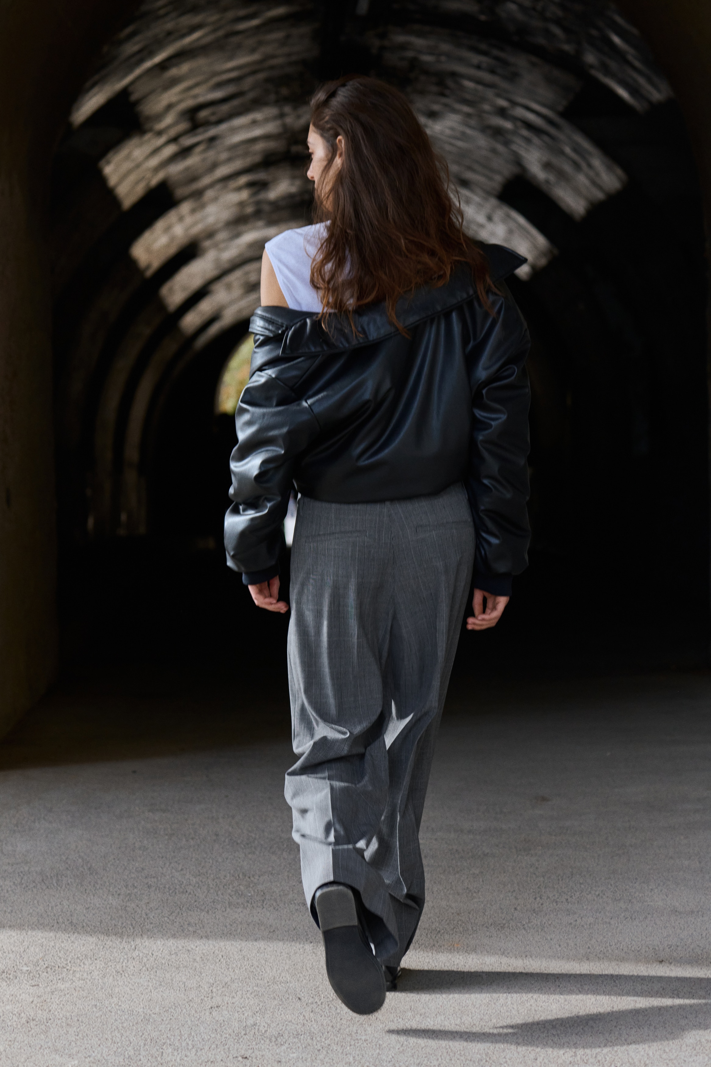 Wide tailored trousers - Γκρι/καρό/Ανοιχτό γκρι/λεπτές ρίγες/Σκούρο μπλε/λεπτές ρίγες/Γκρι/Γκρι/λεπτές ρίγες/Μαύρο