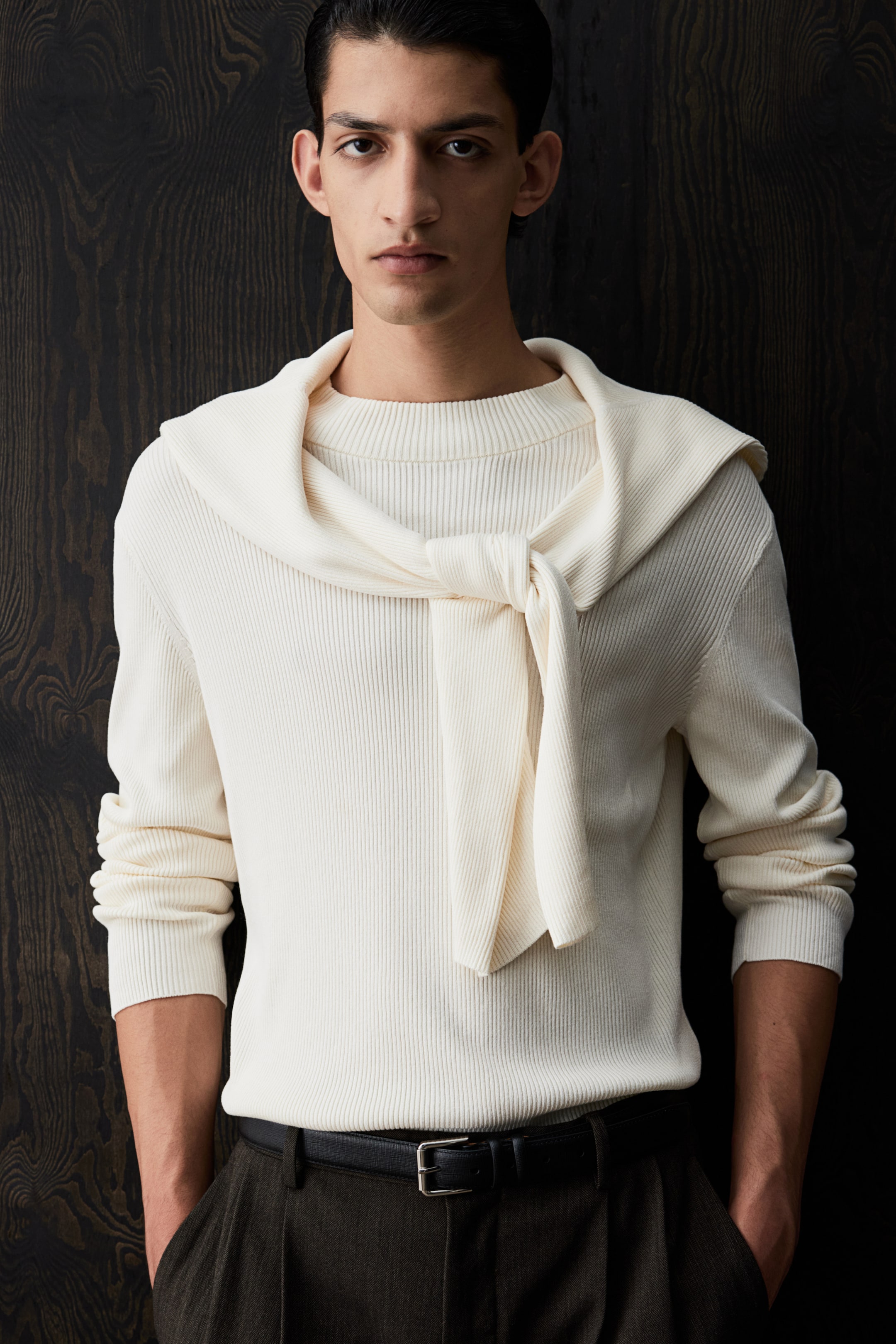 Slim Fit Rib-Knit Sweater