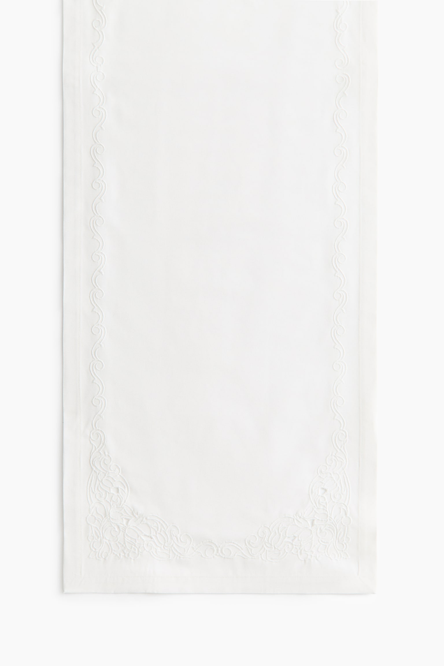 ראנר עם רקמה - לבן - 1