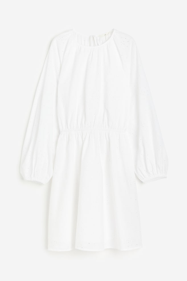 Broderie anglaise dress - White - 1