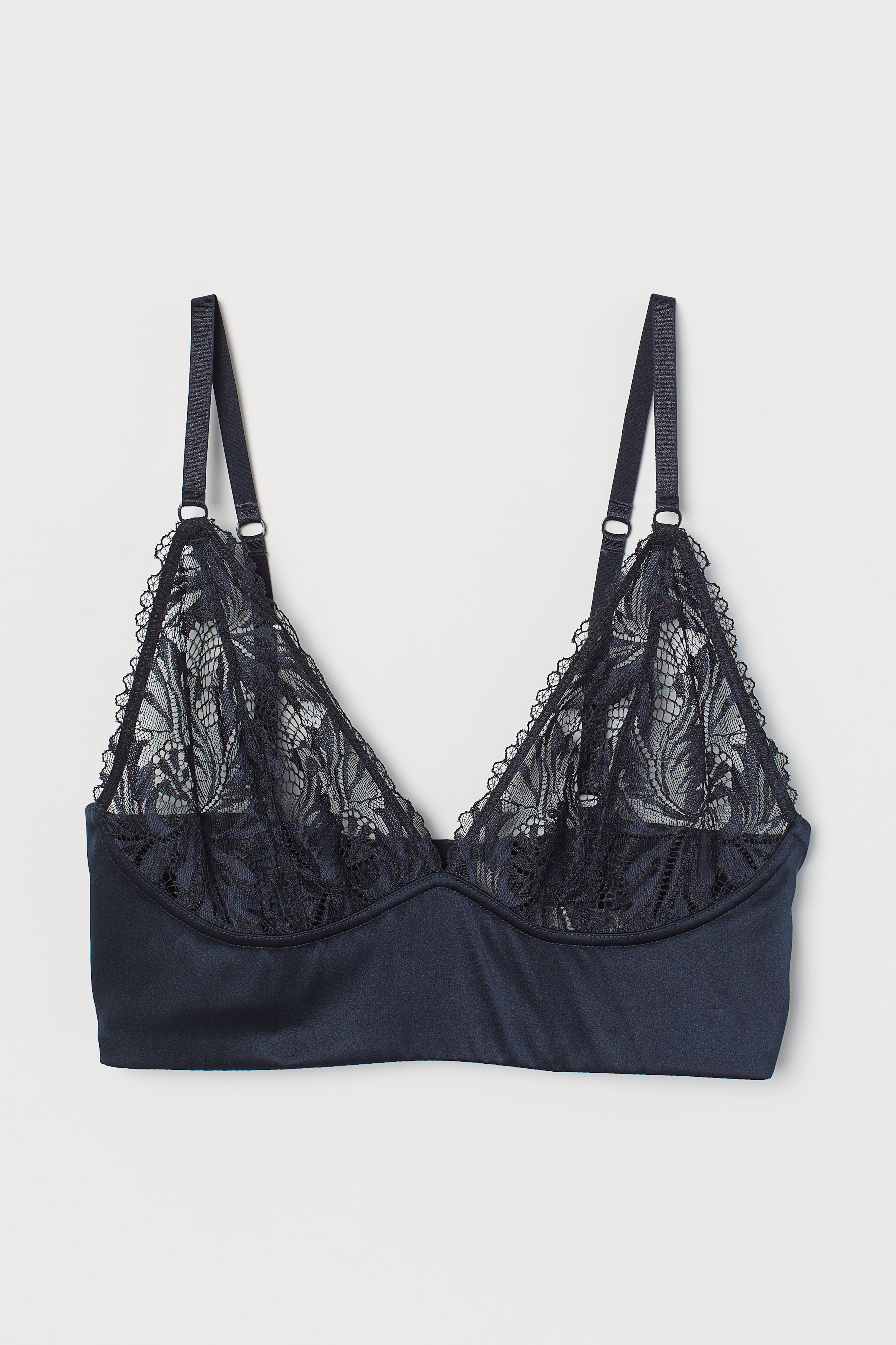 Silk Bralette Dark blue Ladies H M CA