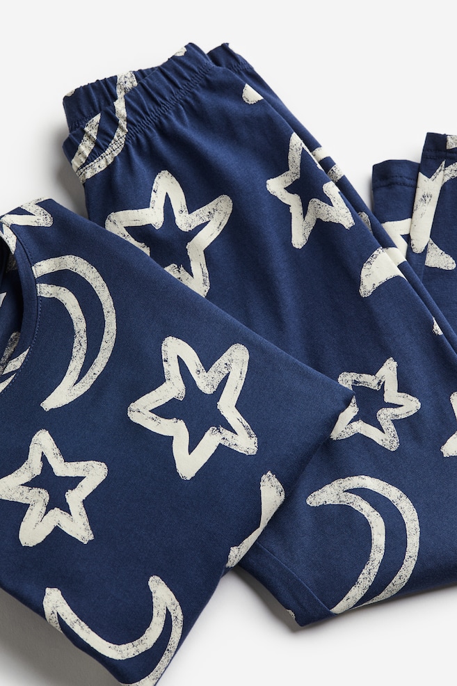 Pyjama en jersey - Bleu foncé/étoiles/Blanc/dinosaures - 2