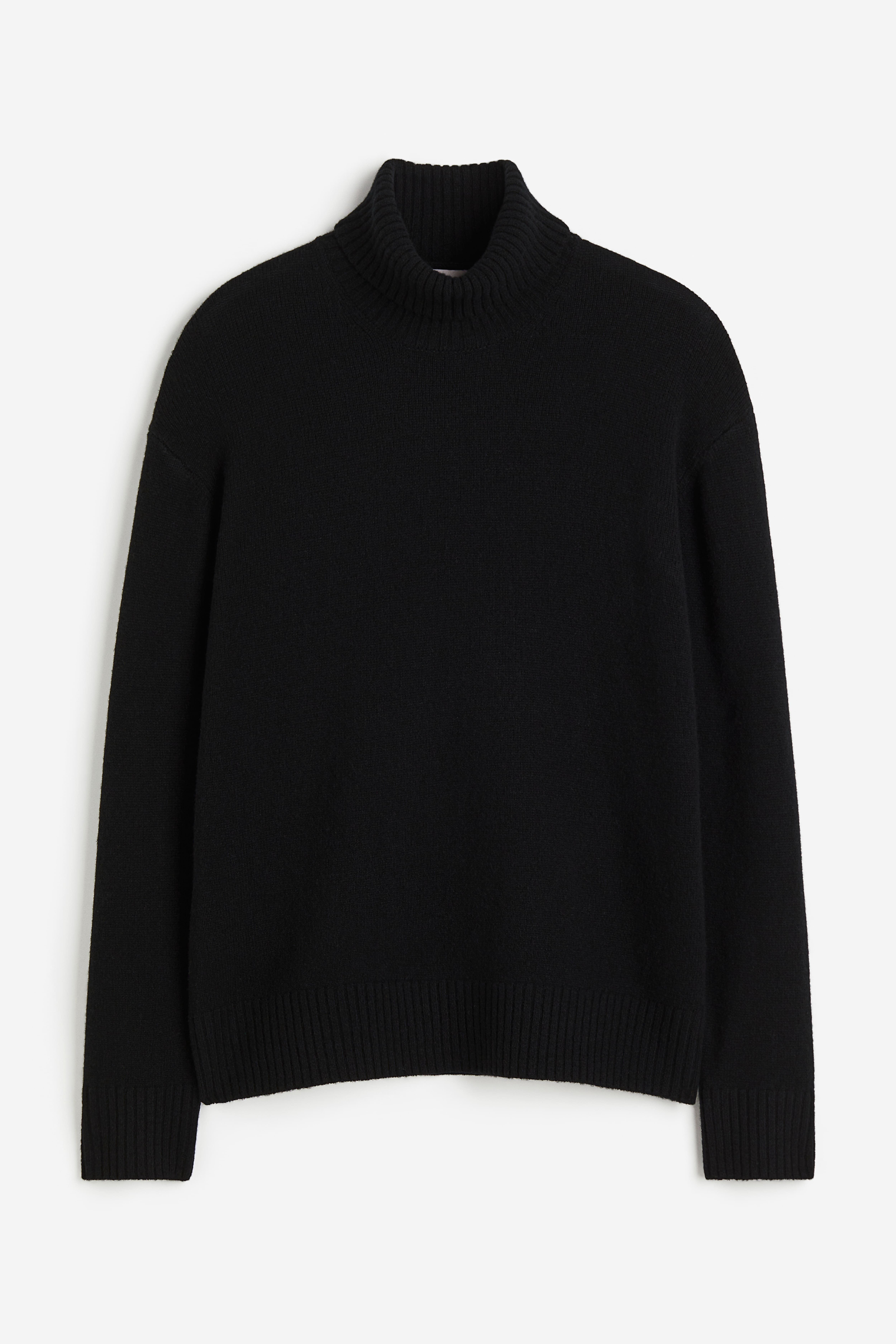 Pull fashion en laine noir homme