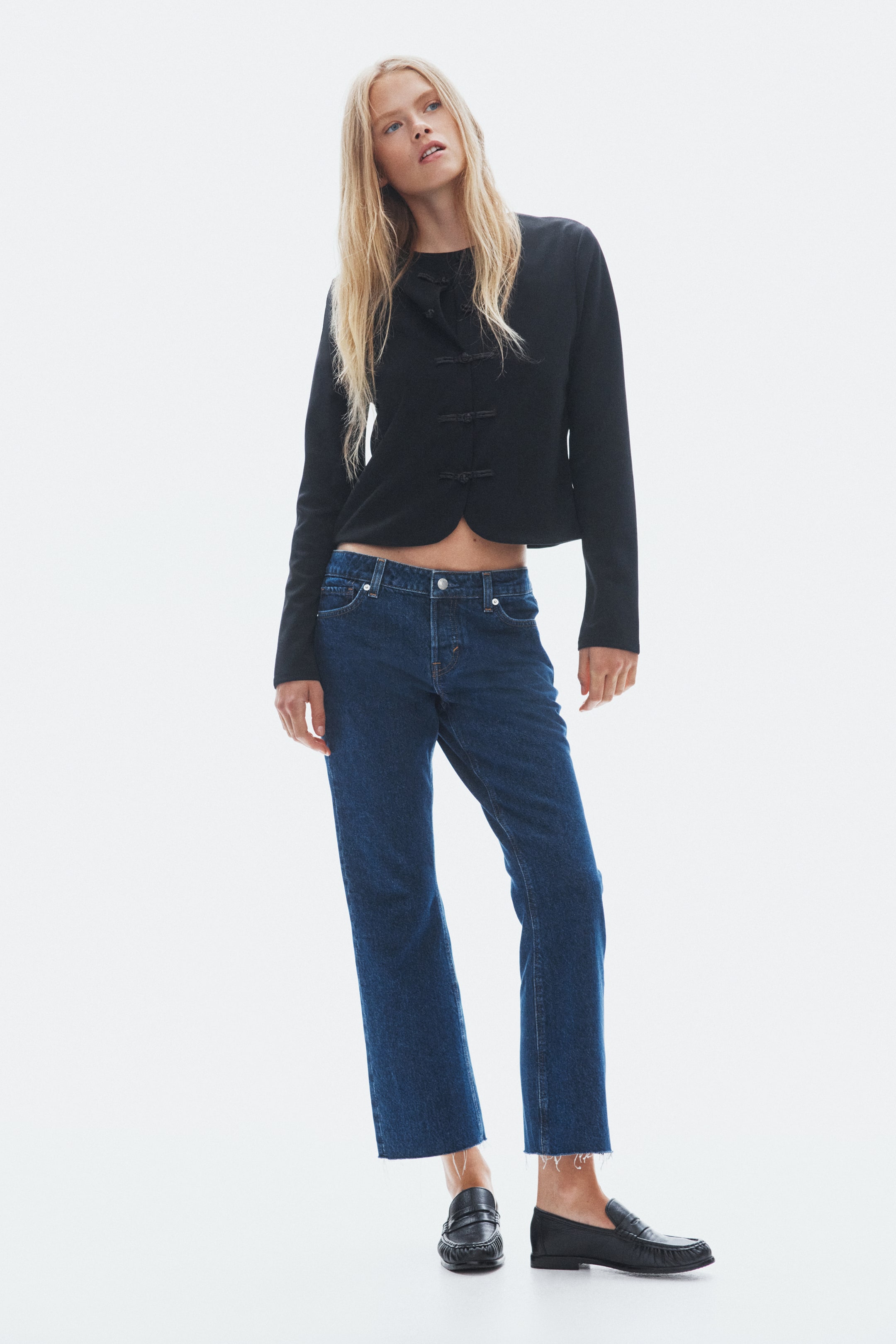 Bootcut Regular-Waist Cropped Jeans