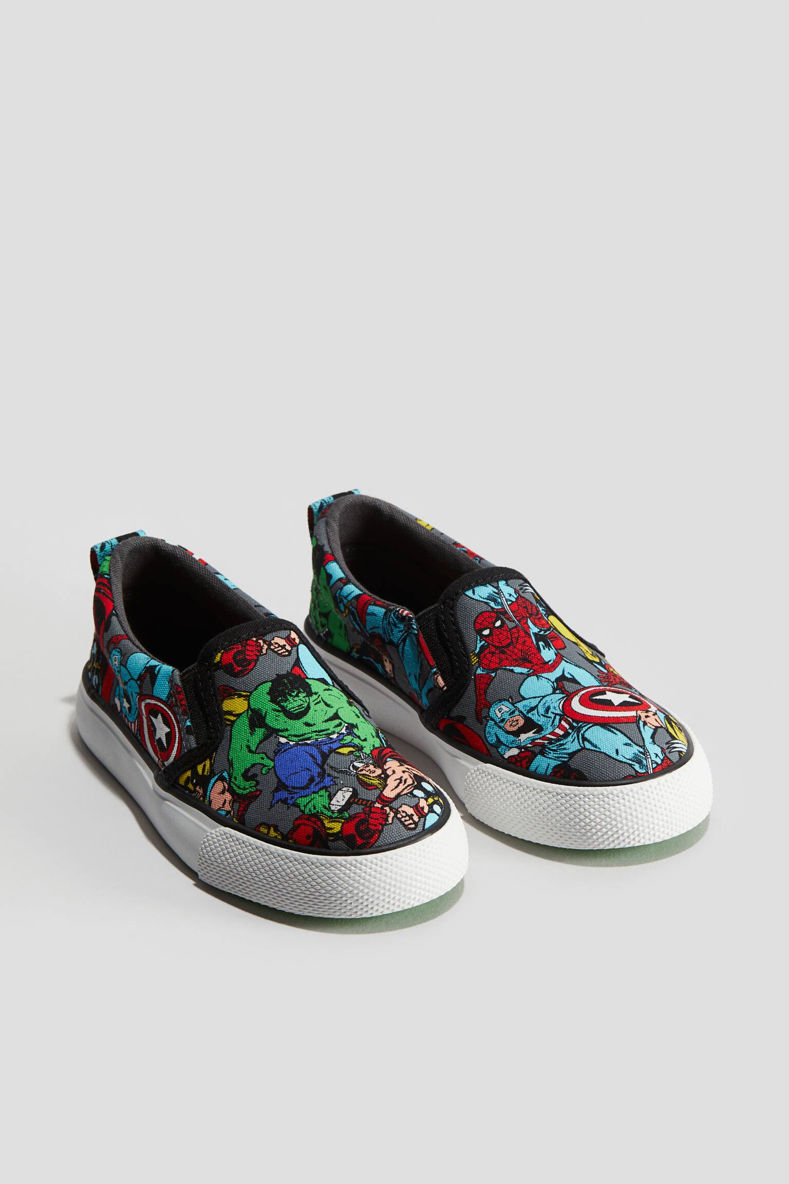 Printed slip-on trainers - Dark grey/Marvel Comics - 1