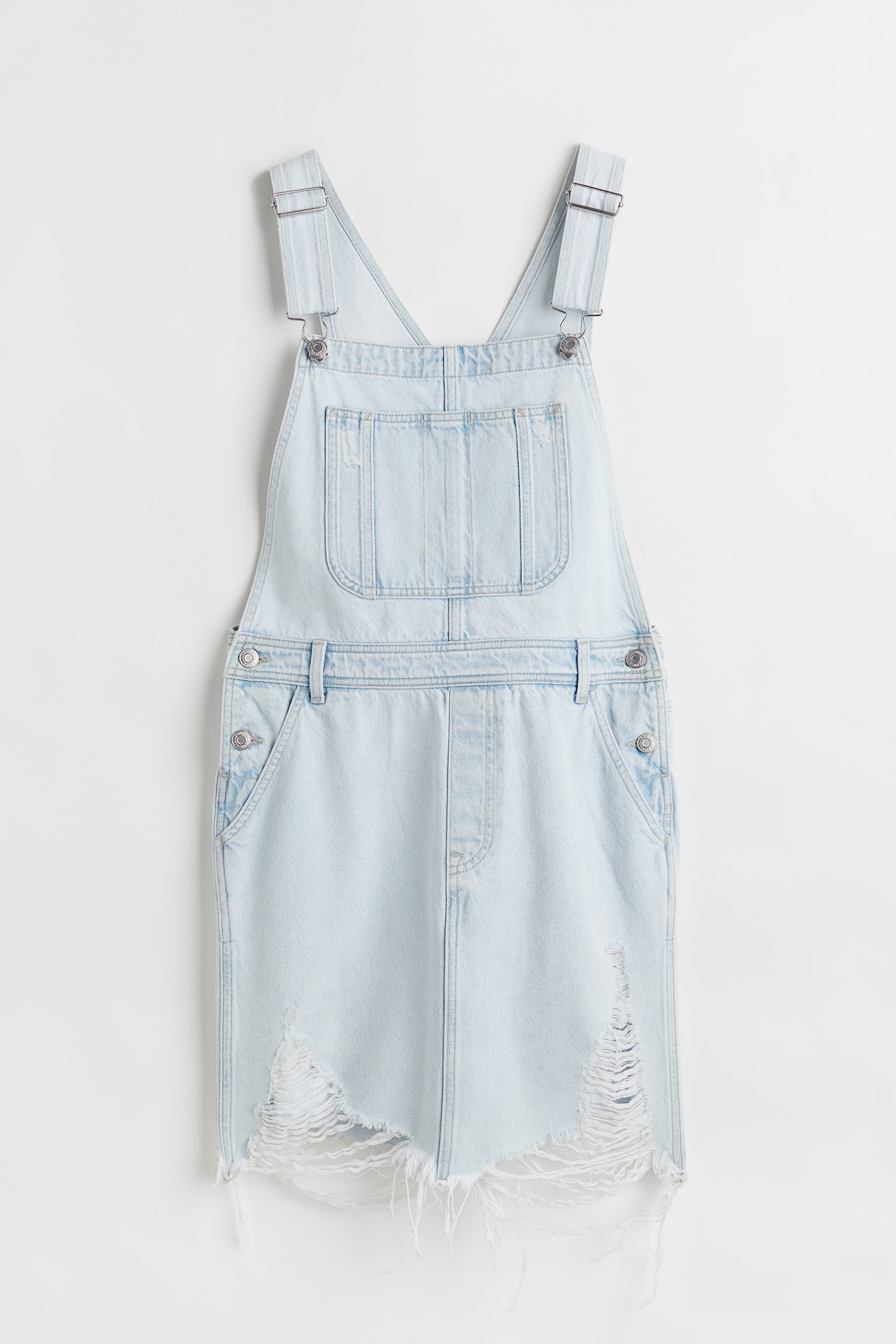 Denim dungaree dress - Light denim blue