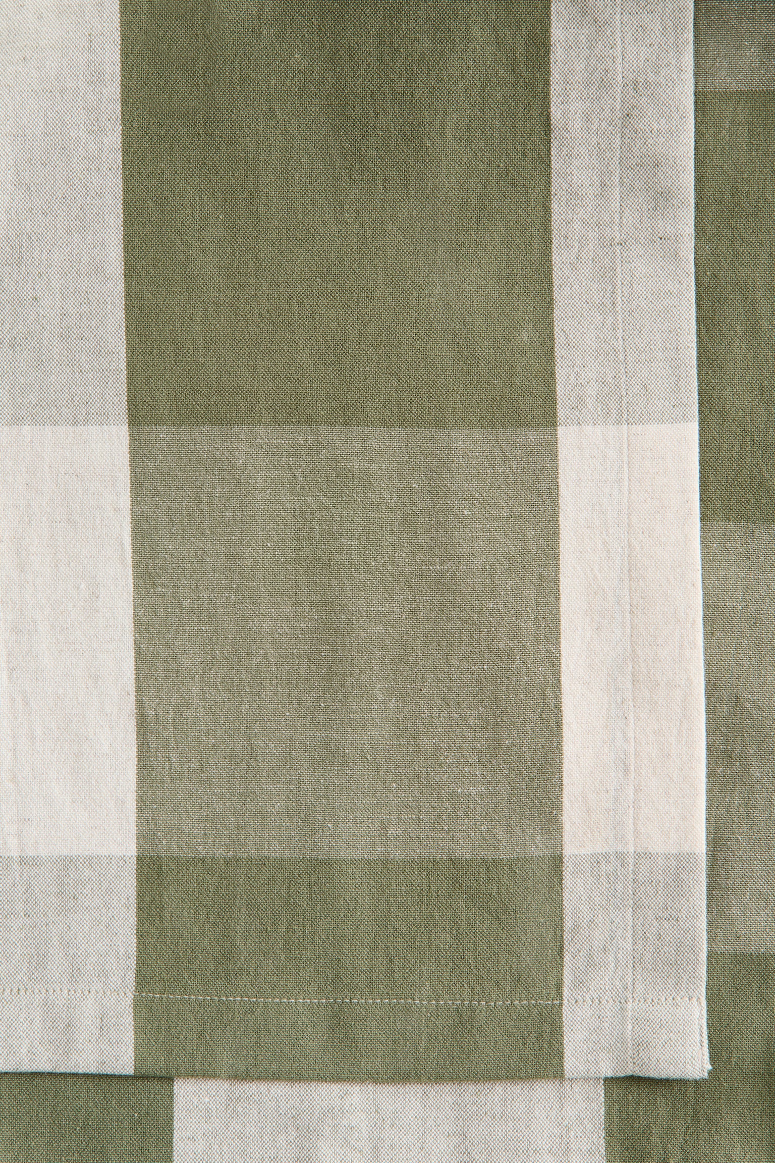 Obrus z domieszką lnu - Zieleń khaki/Krata gingham/Ciemnobrązowy/Paski/Beżowy/Paski/Zieleń khaki/Paski/Ciemnobrązowy/Krata gingham/Beżowy/Krata gingham/Pomarańczowy/Krata gingham/Jasnoróżowy/Paski/Jasnoróżowy/Krata gingham - 3