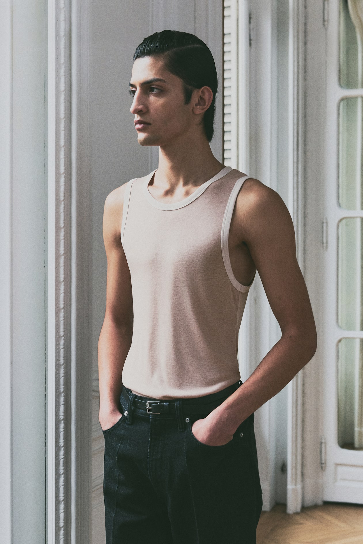 Slim Fit Vest top Pink Men H&M SG