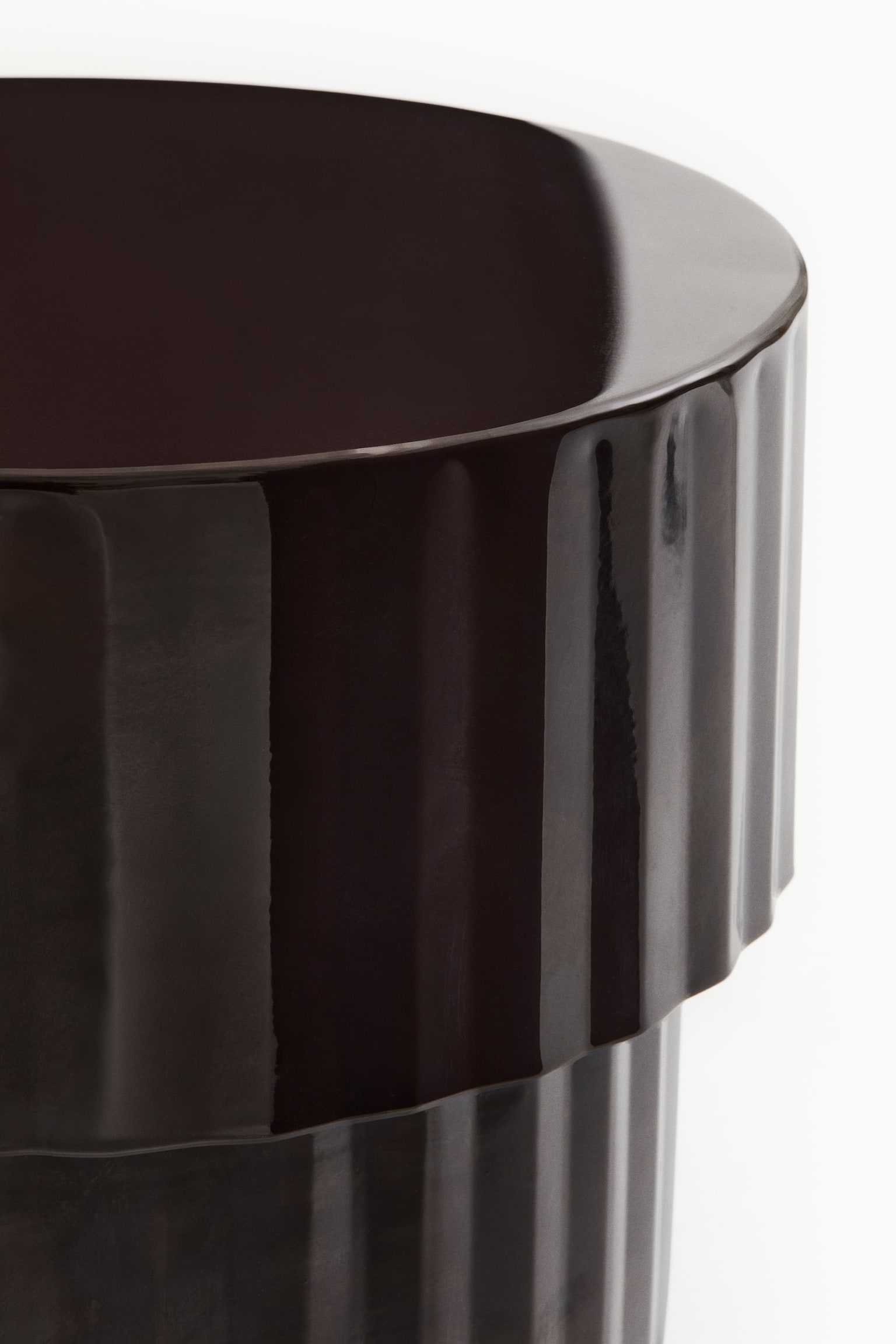 Metal side table - Dark brown - 2