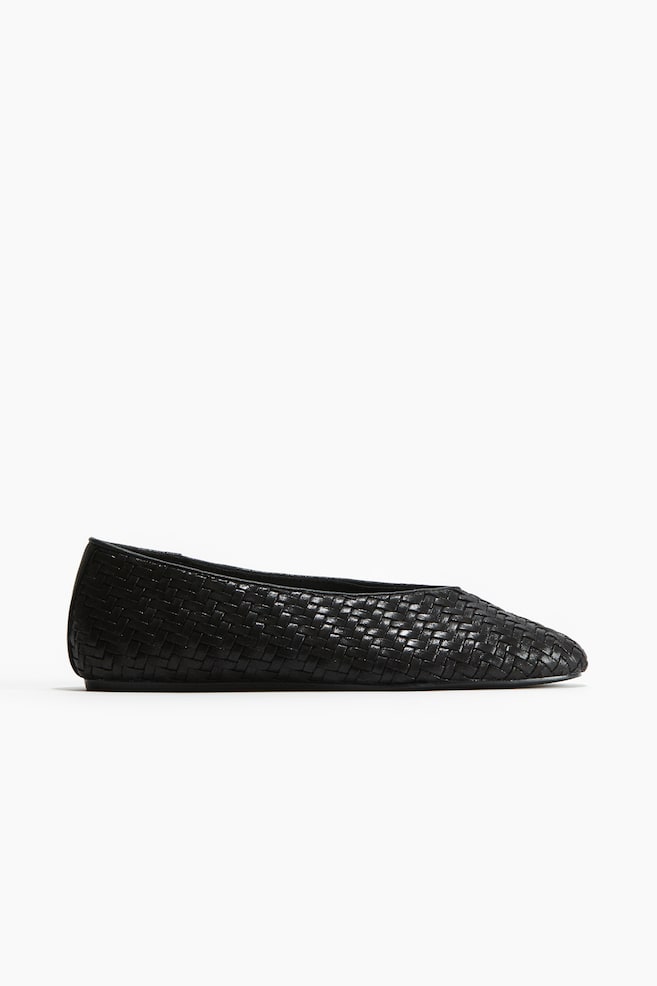 Geflochtene Ballerinas - Schwarz - 1