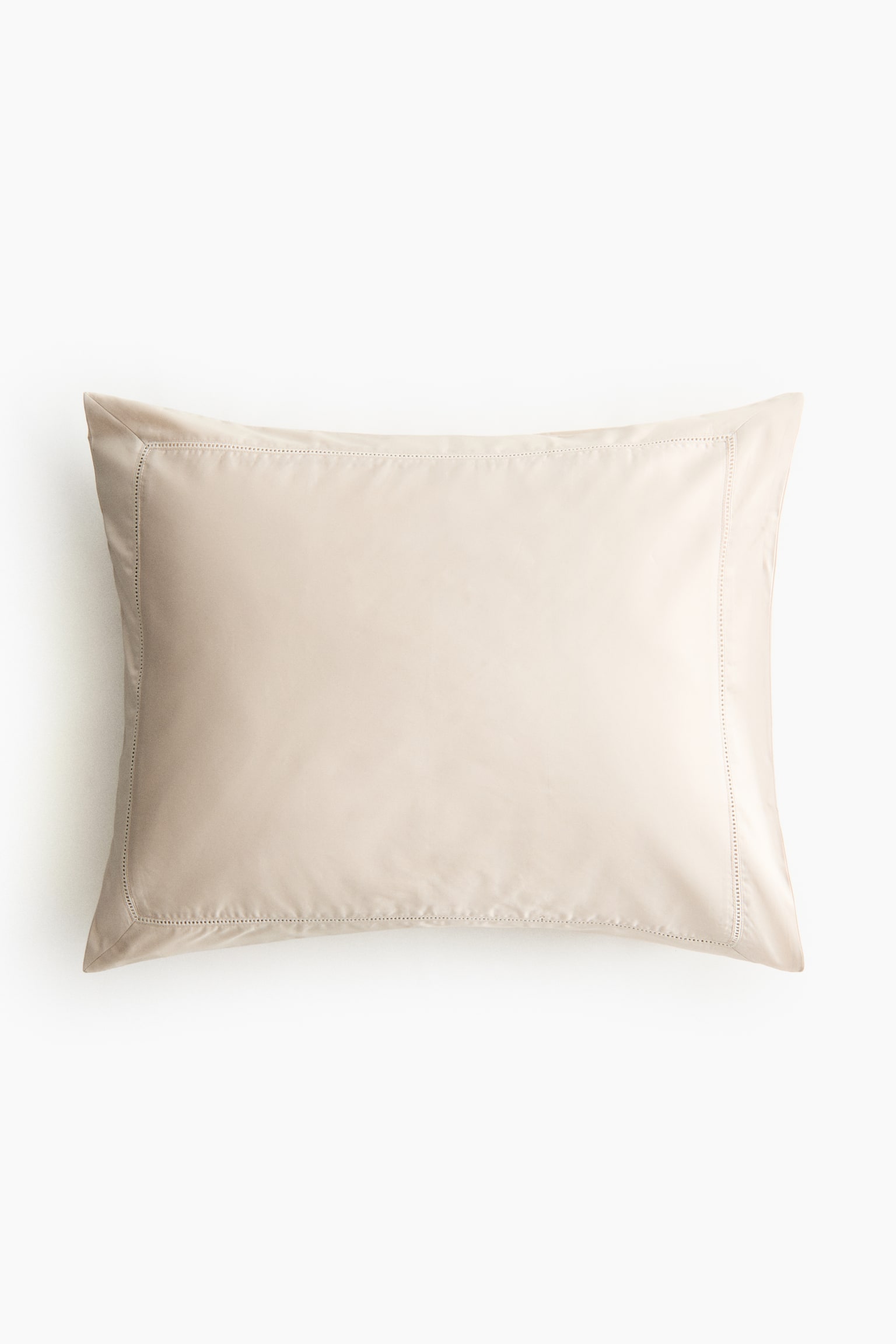 エジプトコットン枕カバー - ライトベージュ/ホワイト/ダークブラウン