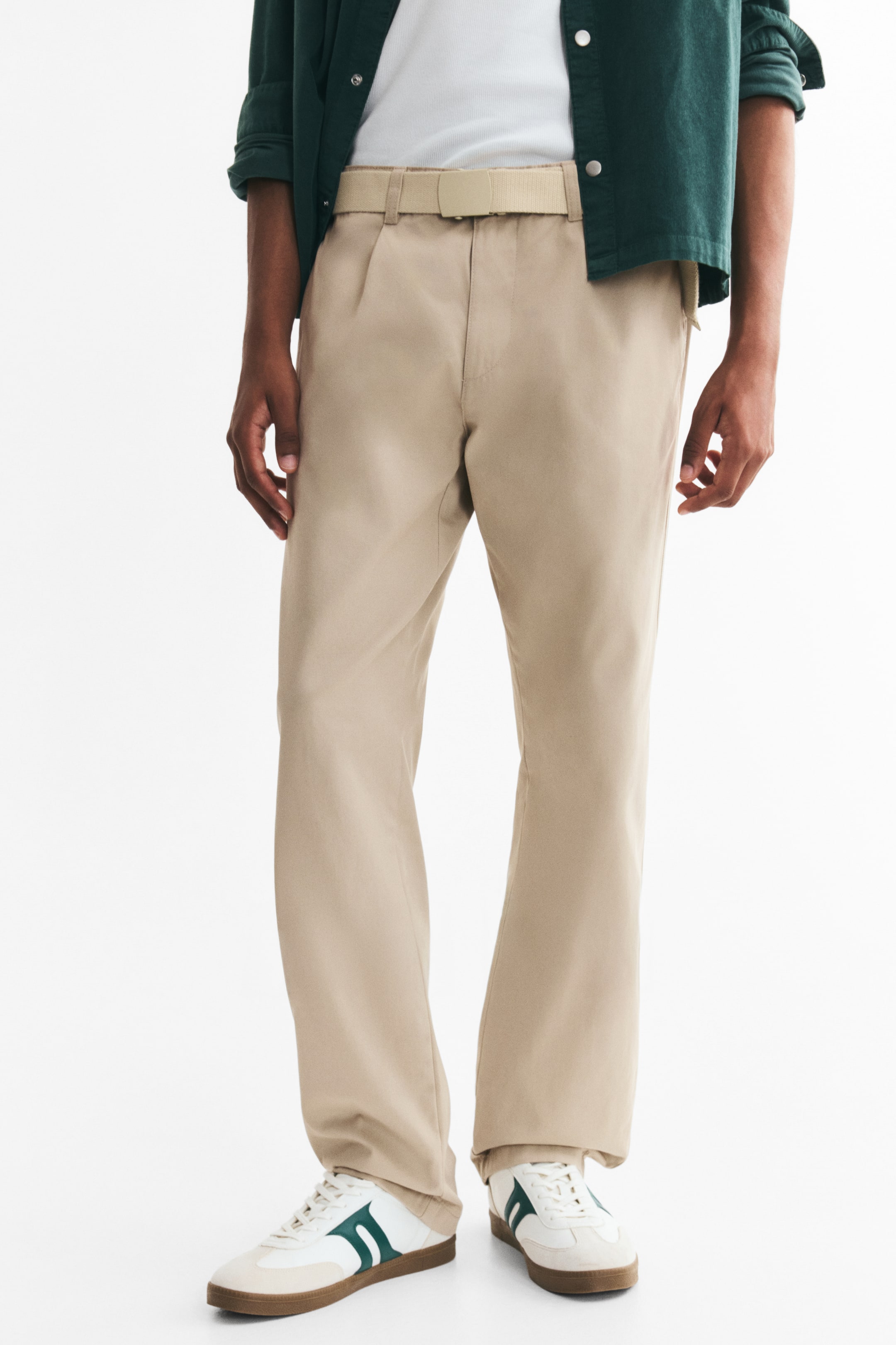 Pantalon de coutil décontracté en sergé coton