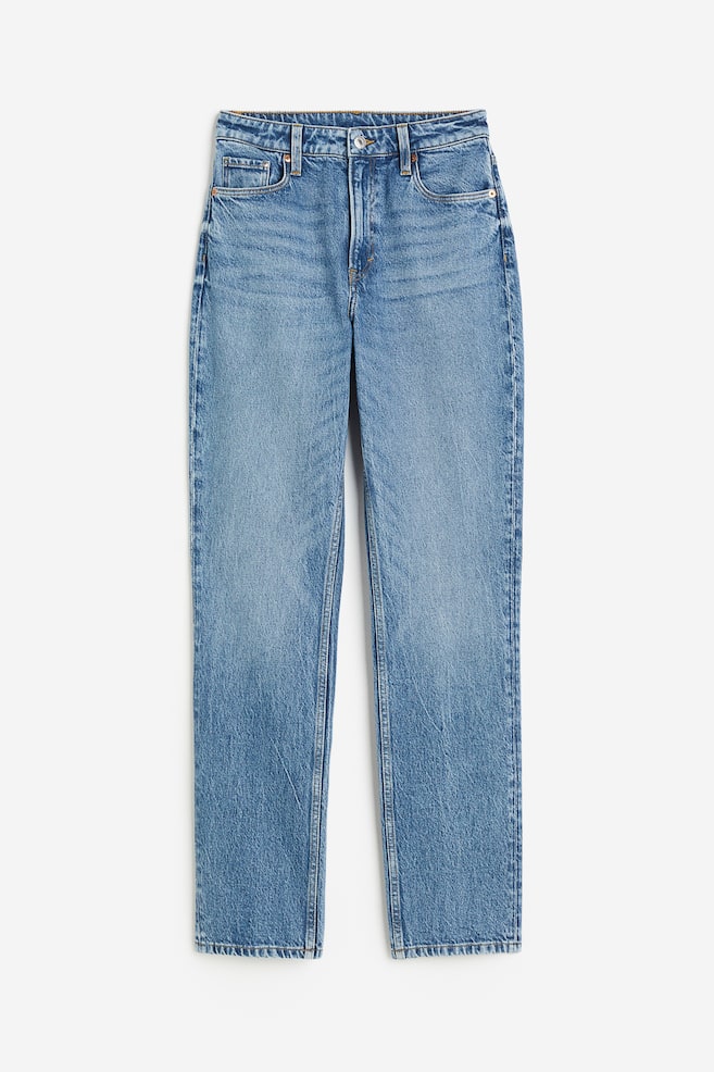 Slim Straight Ultra High Jeans - Lys denimblå/Sort/Denimblå - 1