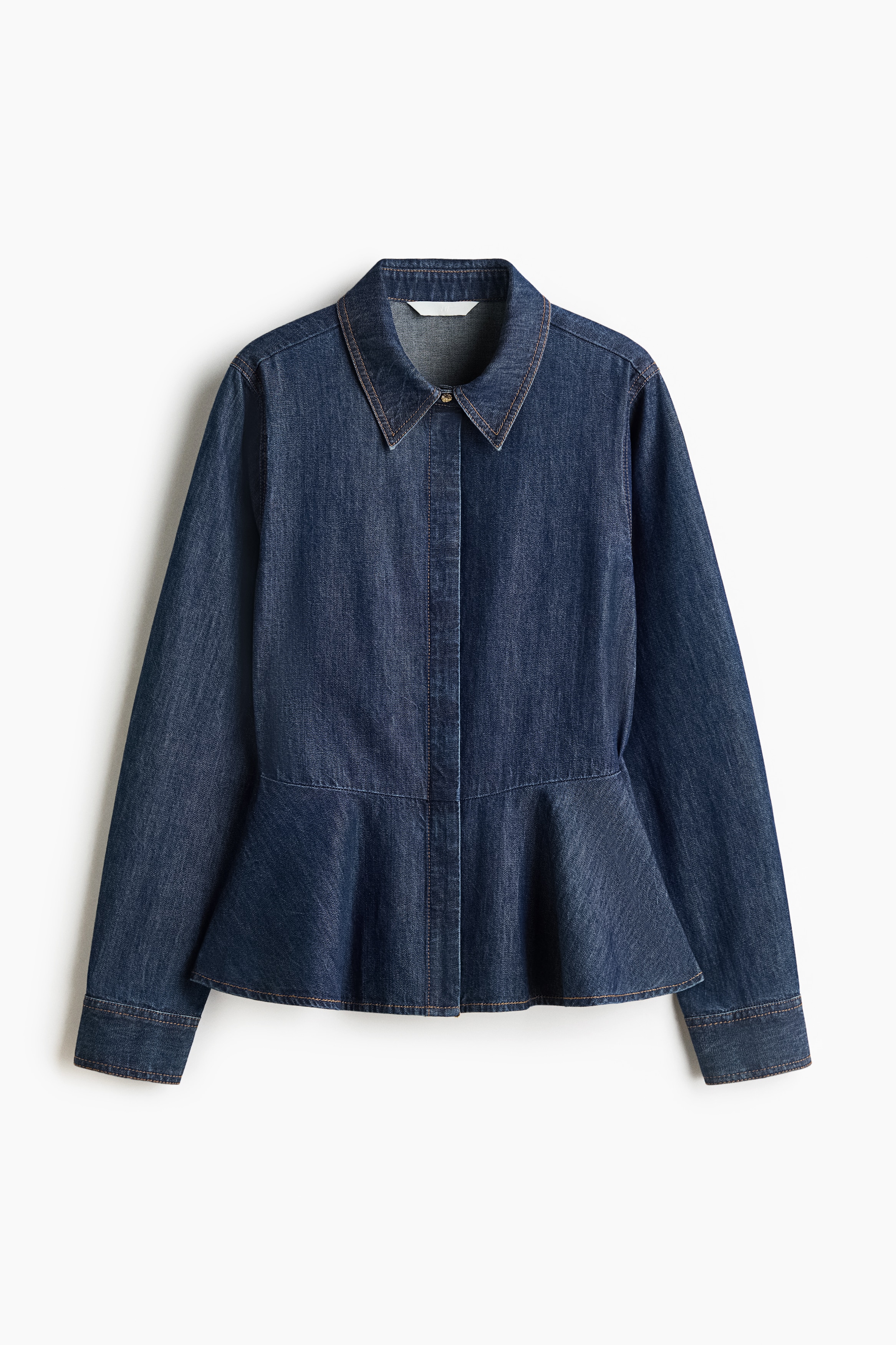 Denim peplum shirt