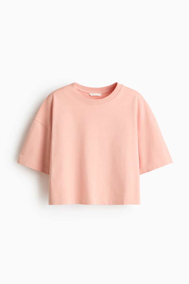 Boxy T-shirt - Light pink/Black/Navy blue/Pale yellow/Khaki green/White/Dark brown striped/White/Burgundy/Bright blue - 1