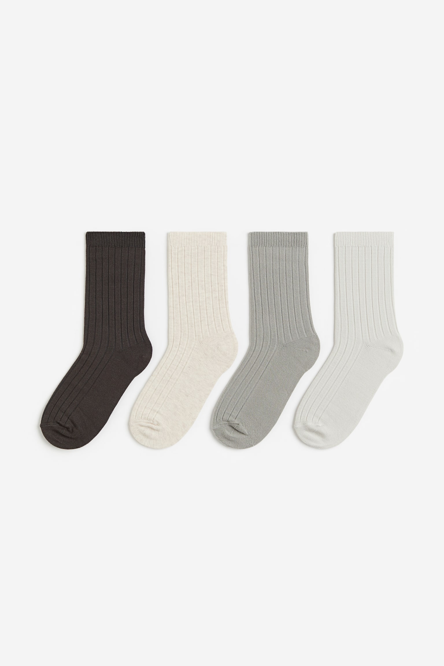 4-pack Socks - Light dusty green/Dark brown/Beige/Purple/Dusty turquoise/Greige - 1