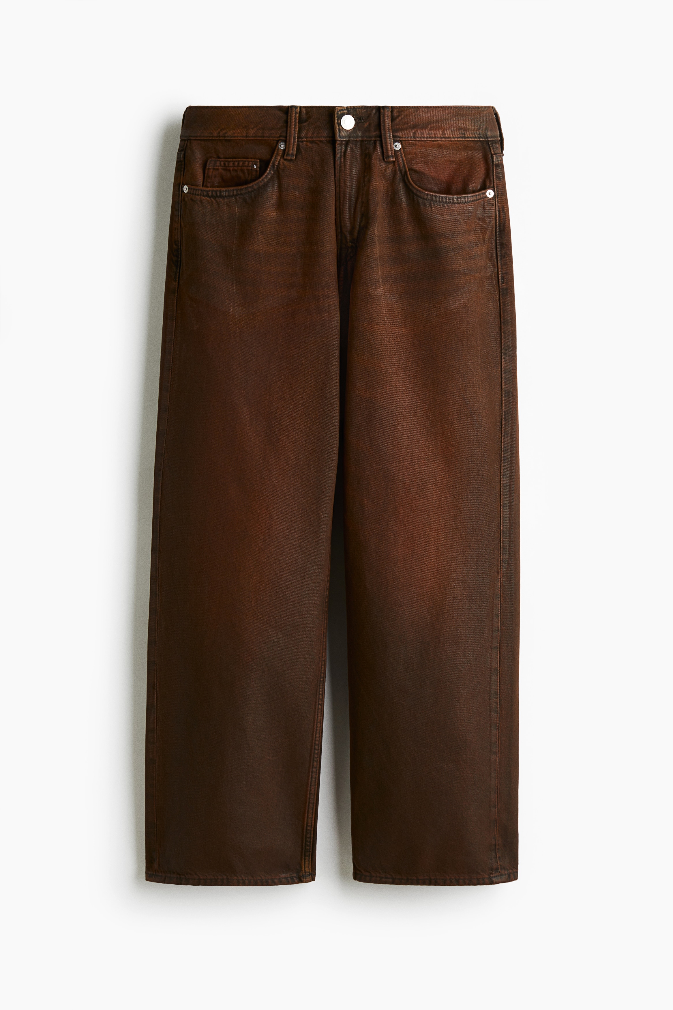 Straight Relaxed Jeans - Rust brown