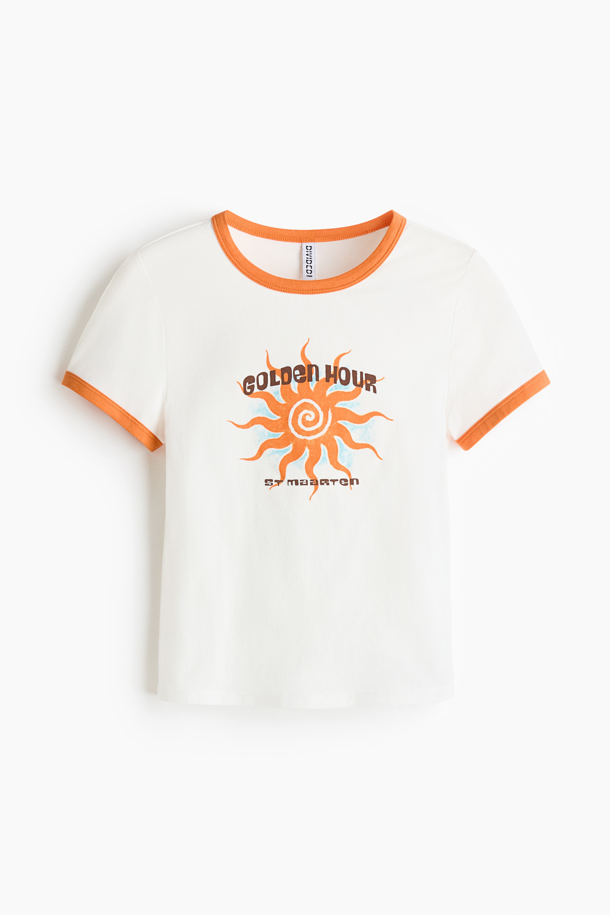コットンフィットTシャツ - ホワイト／Golden Hour/ネイビーブルー／ボーダー/ダークグレー／Pâtisserie/ホワイト／Caribe/ライトベージュ／Douceur de Vivre/ライトイエロー／1956/ダークブルー／パリ/ライトイエロー／Le Charme/ホワイト／Montpellier/ライトブルー／Poétique