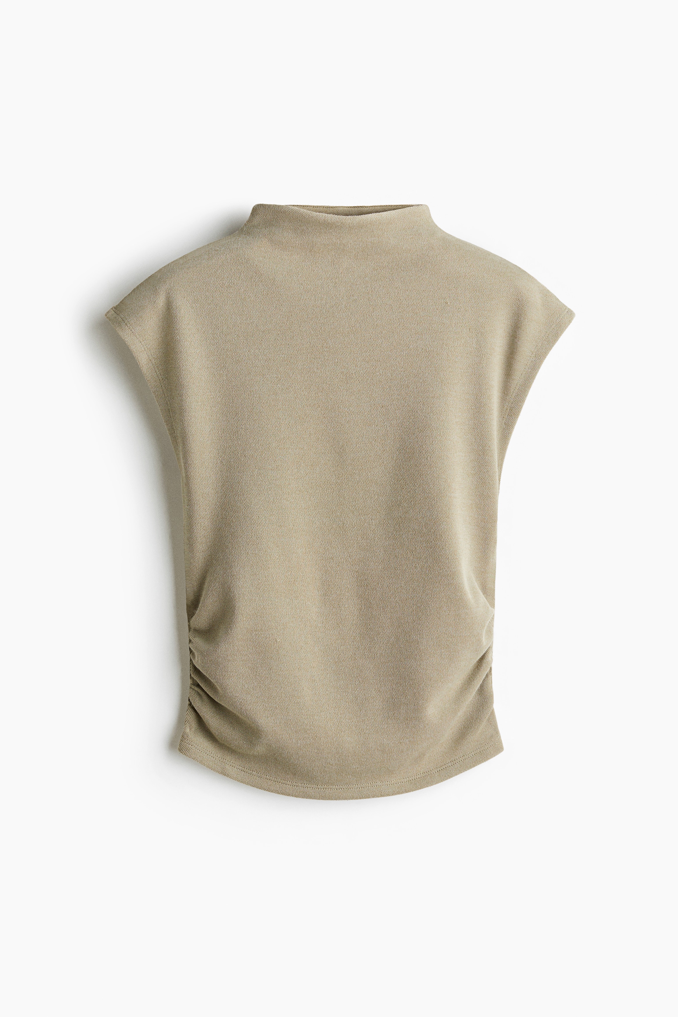 Mock Turtleneck Jersey Top - Beige - Ladies | H&M US
